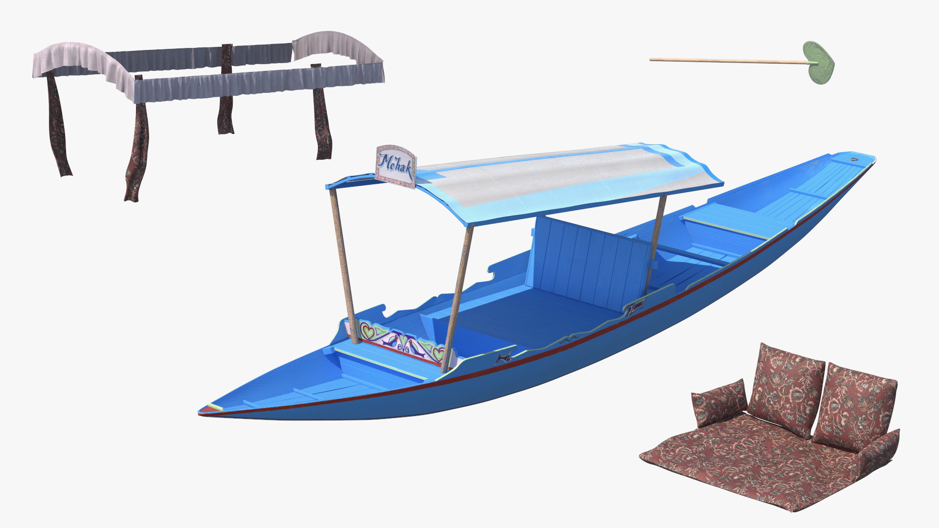 3D Royal Shikara Blue model