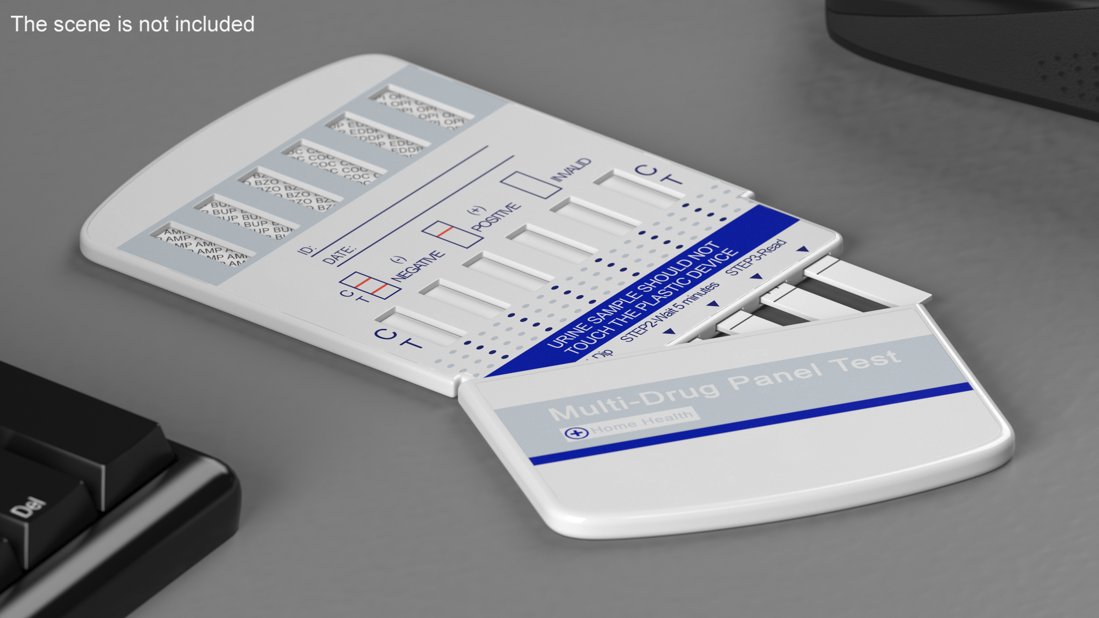 3D model One Step Drug Testing Kit Open