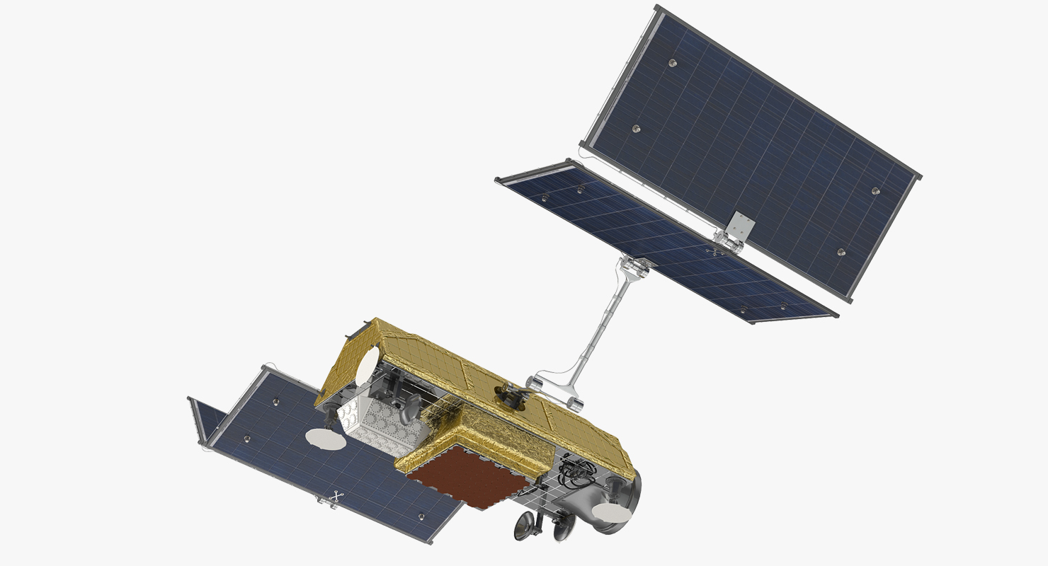 3D Communications Satellite Rigged
