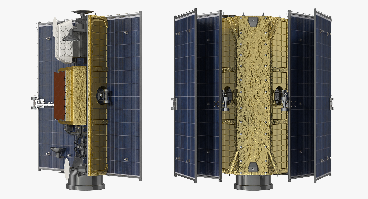 3D Communications Satellite Rigged