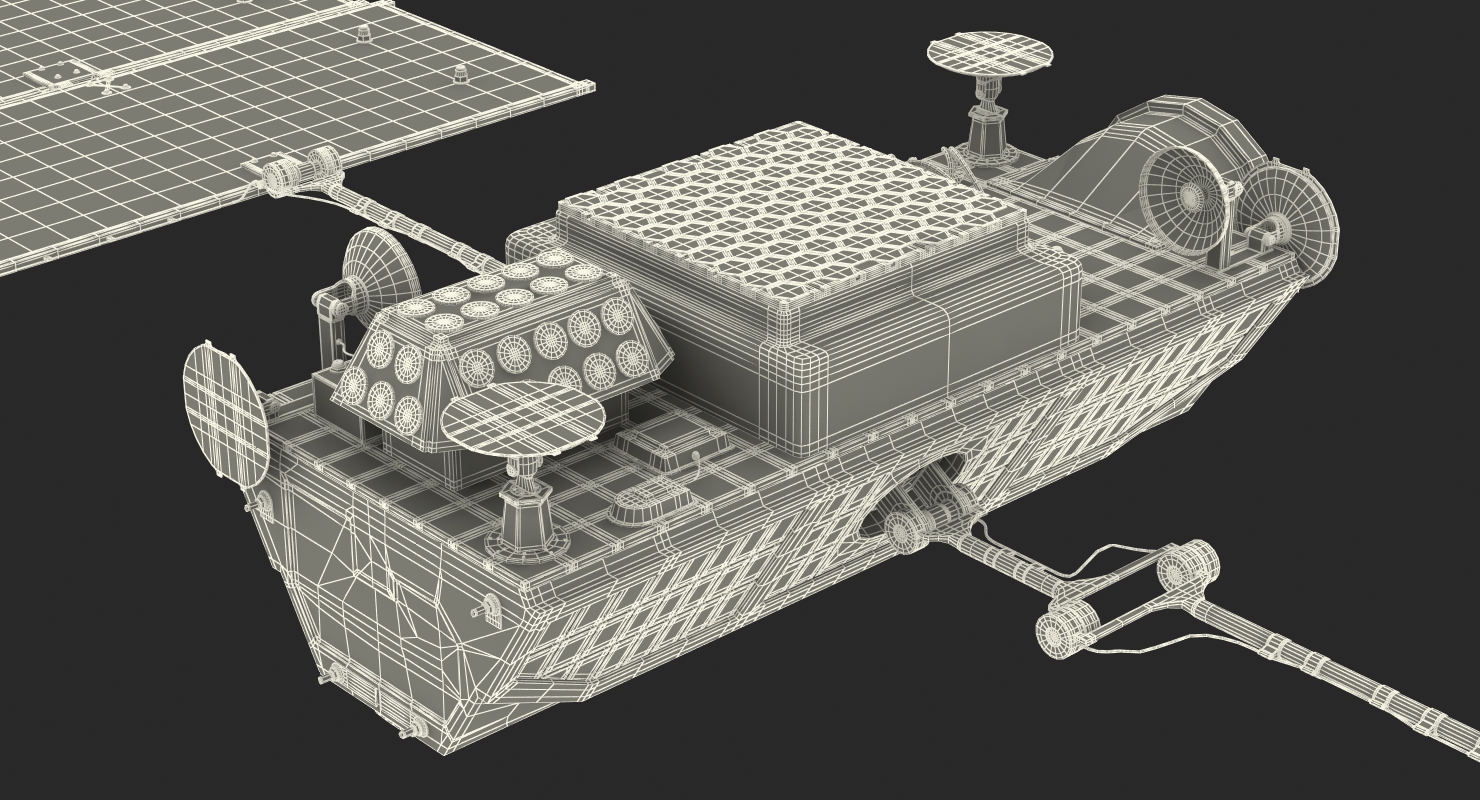 3D Communications Satellite Rigged