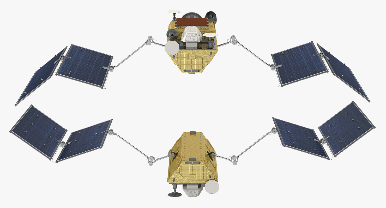 3D Communications Satellite Rigged