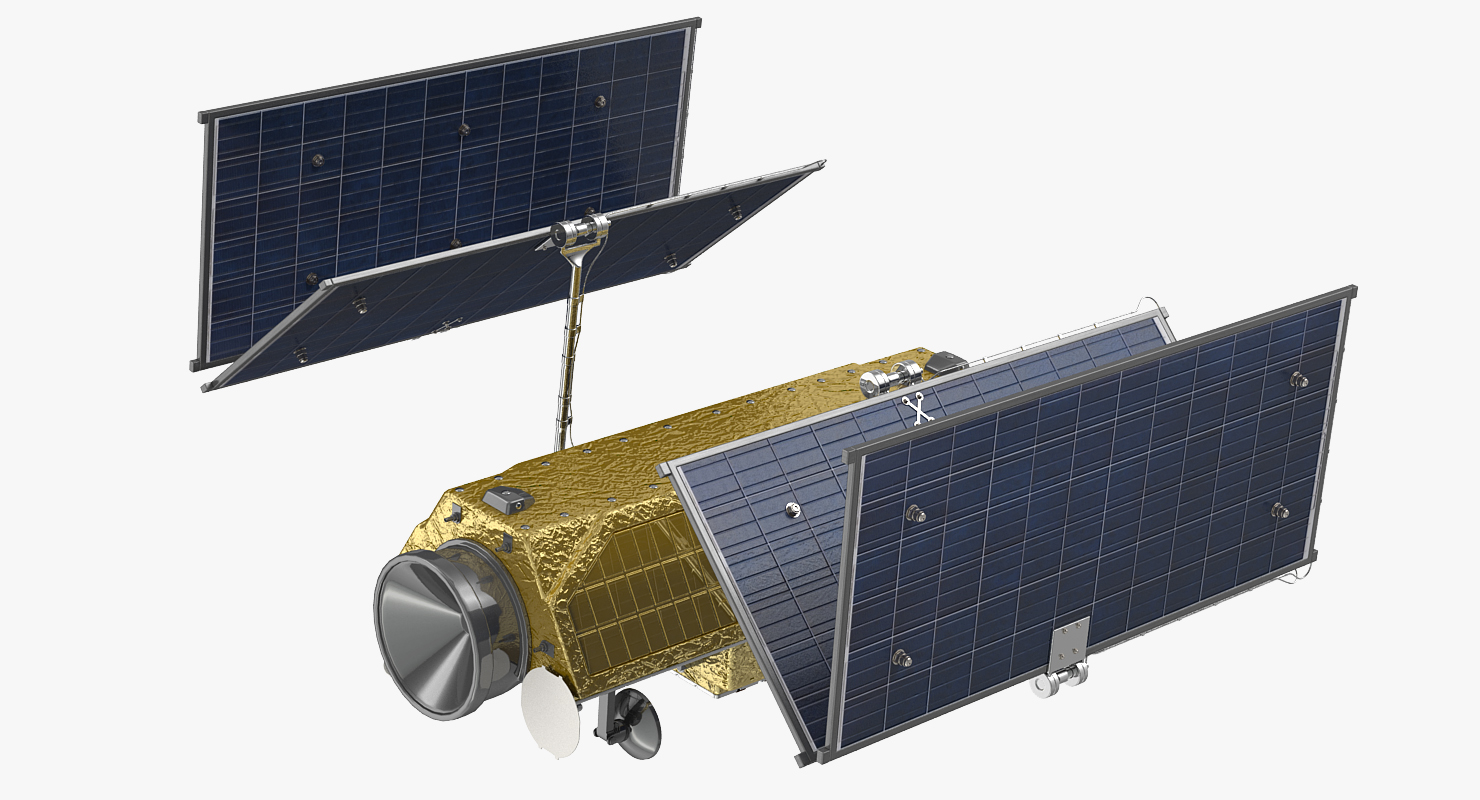 3D Communications Satellite Rigged