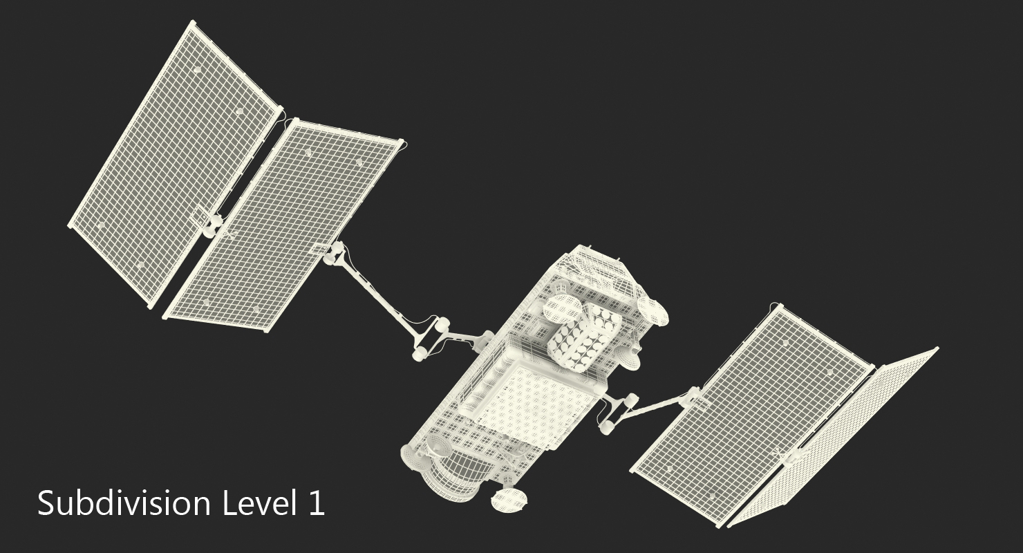 3D Communications Satellite Rigged