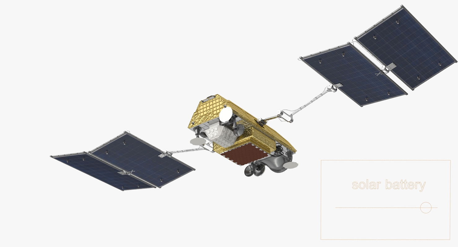 3D Communications Satellite Rigged