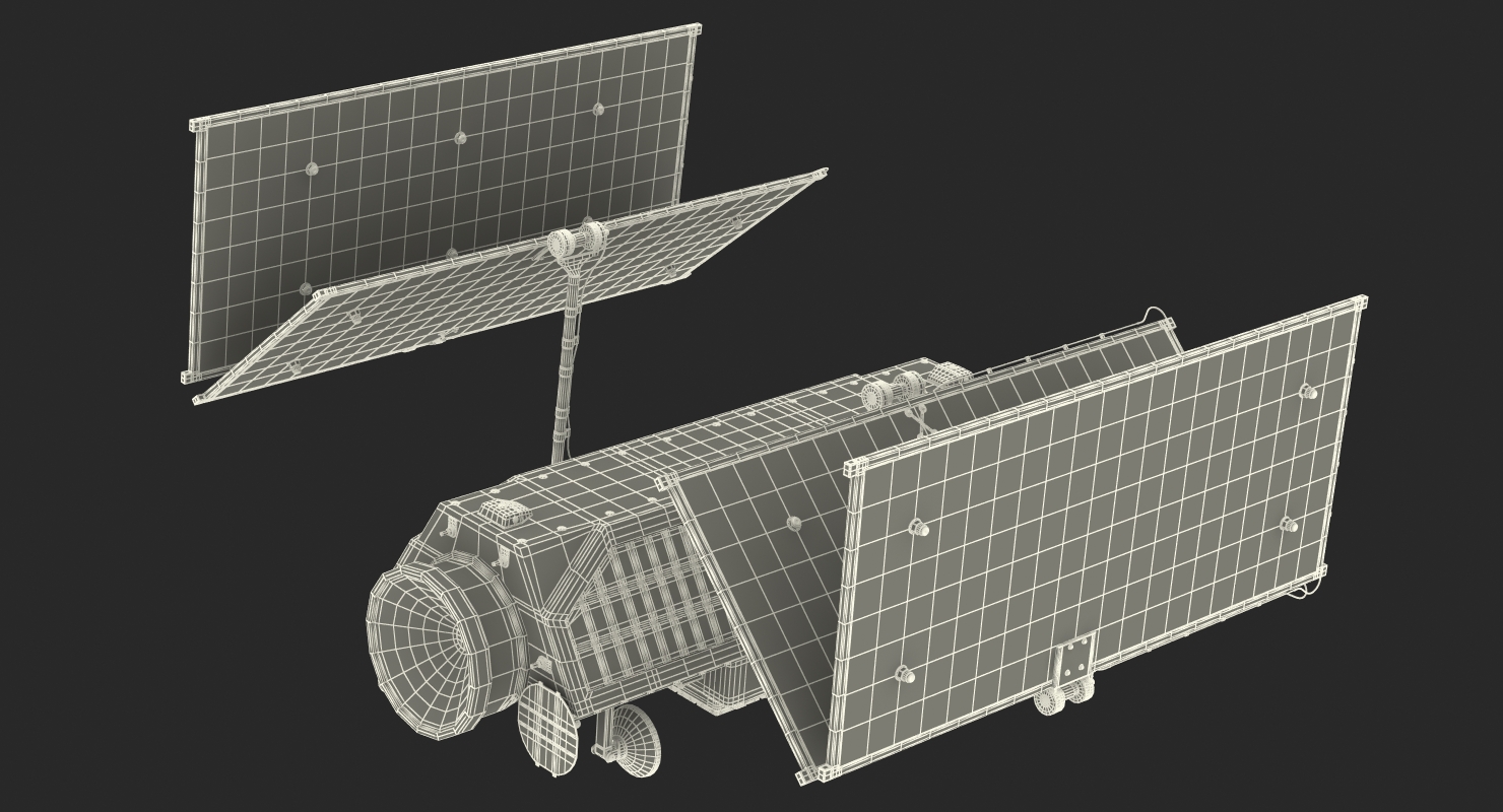 3D Communications Satellite Rigged