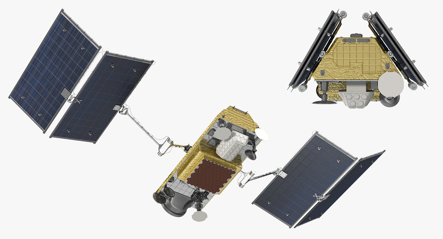 3D Communications Satellite Rigged