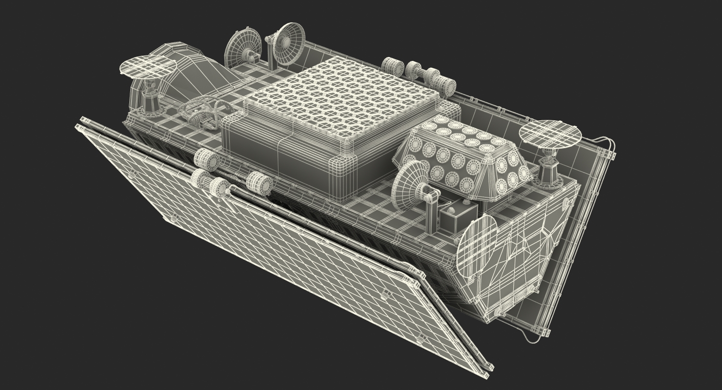 3D Communications Satellite Rigged
