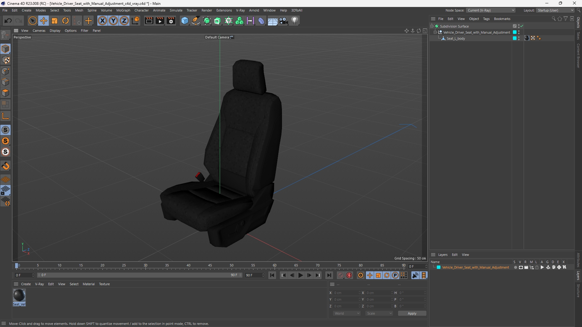 Vehicle Driver Seat with Manual Adjustment - view 12