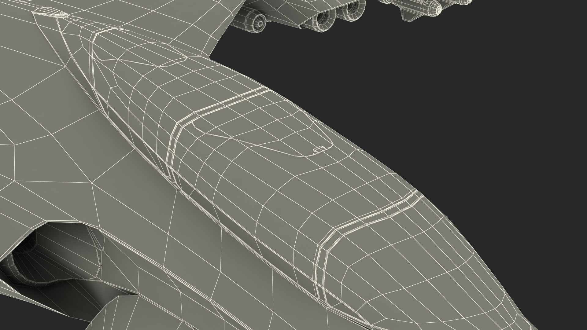 3D model Damaged Sci Fi Fighter Jet with Weapon and Chassis