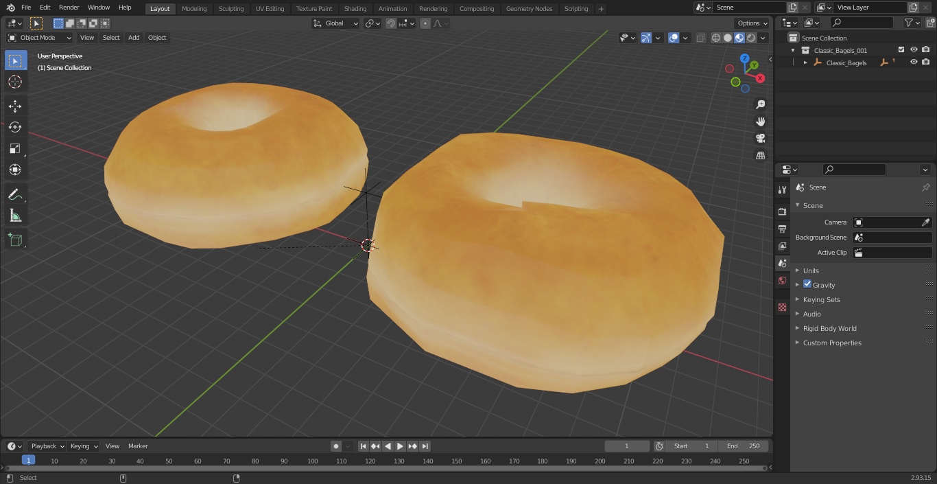 Classic Bagels 3D model