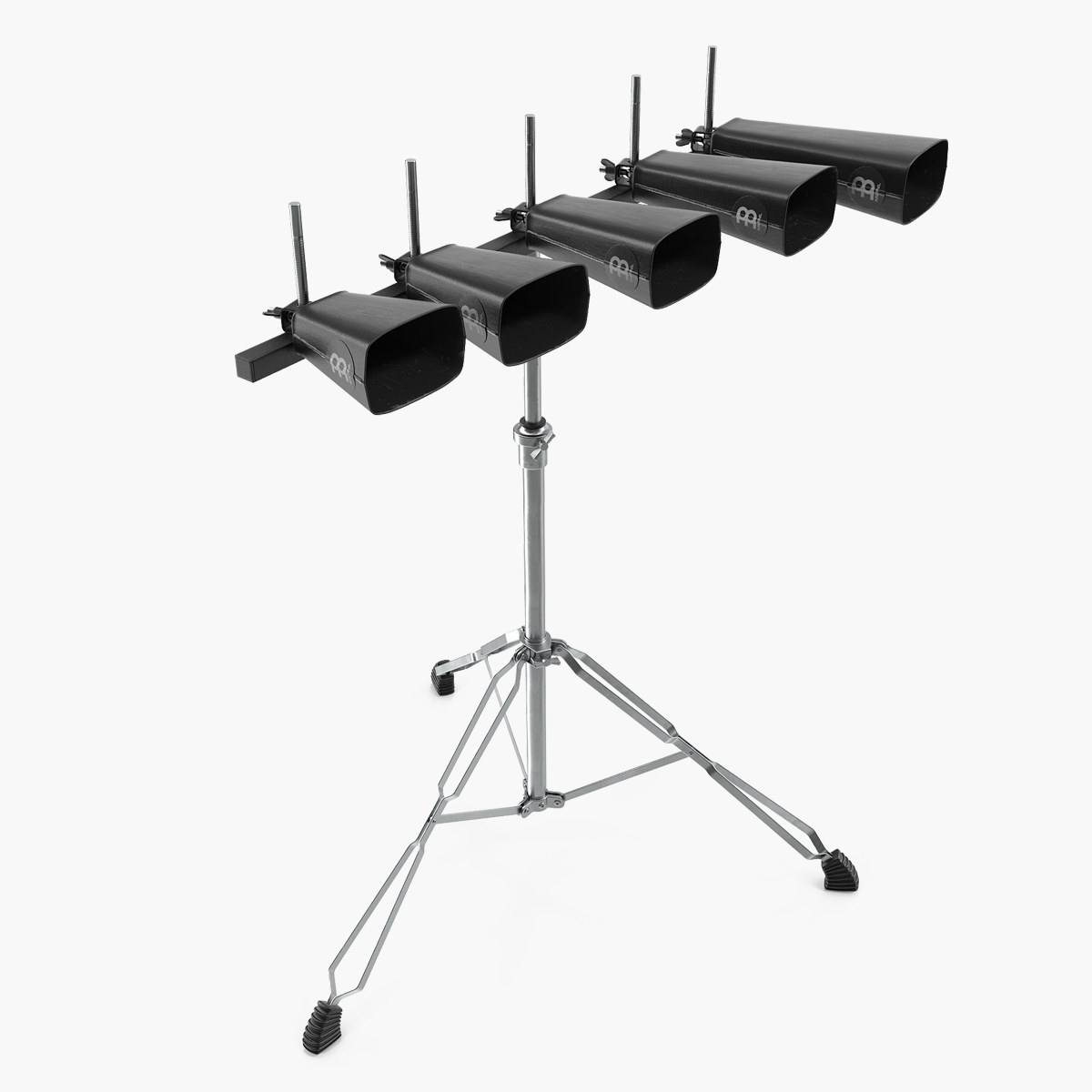 Cowbell Set With Stand 3D Model, view 3