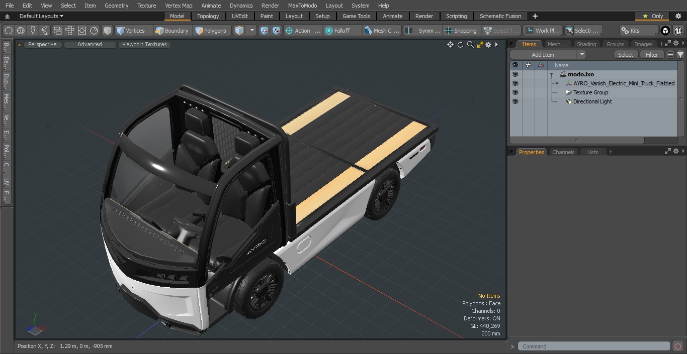 AYRO Vanish Electric Mini Truck Flatbed 3D model