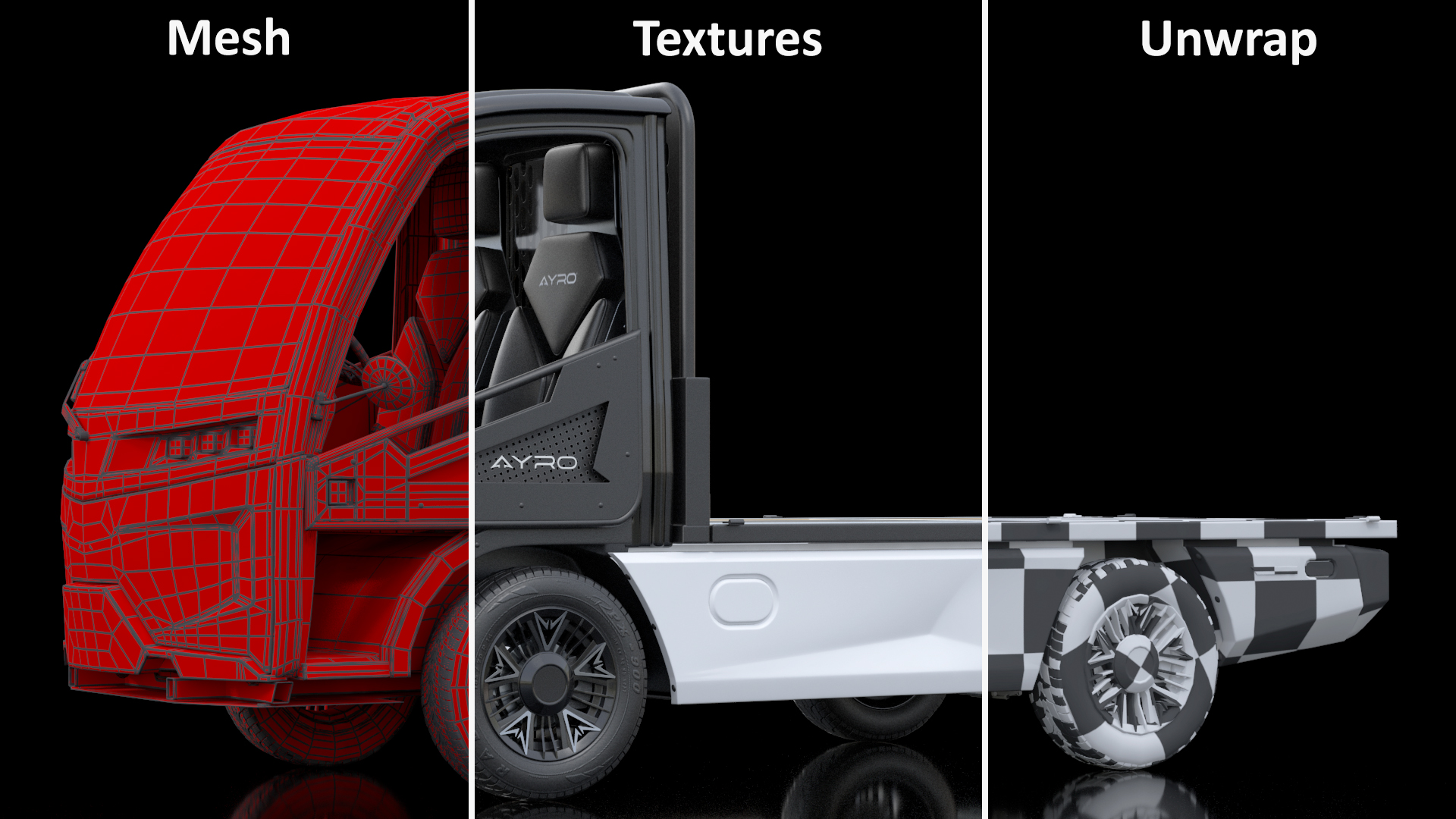 AYRO Vanish Electric Mini Truck Flatbed 3D model