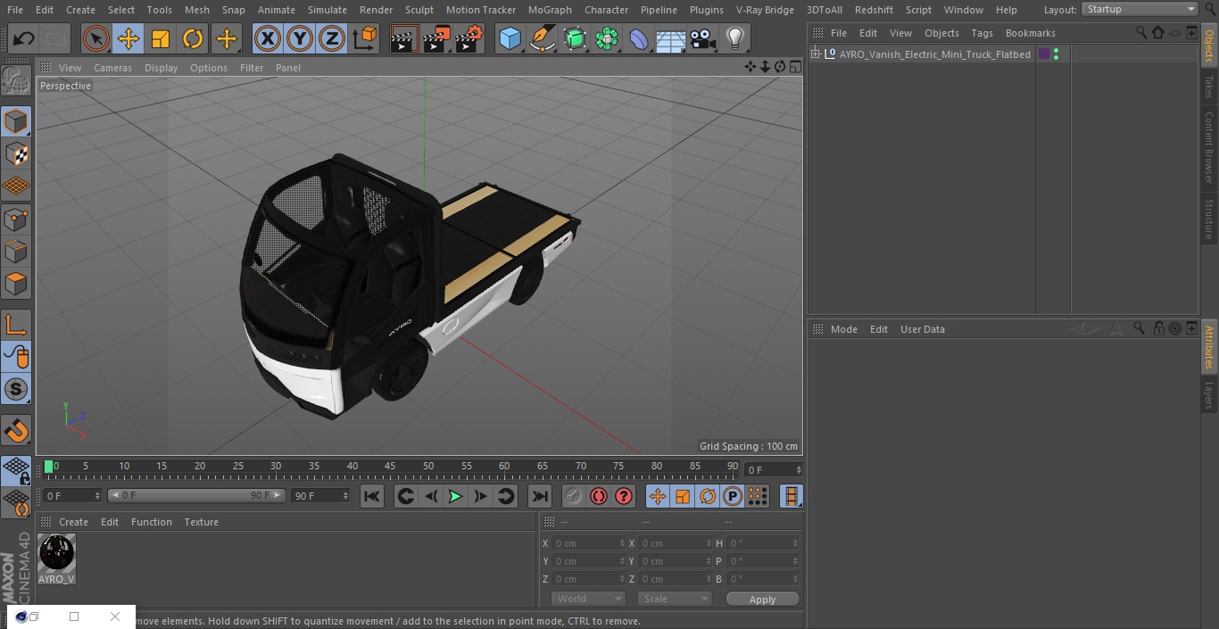 AYRO Vanish Electric Mini Truck Flatbed 3D model