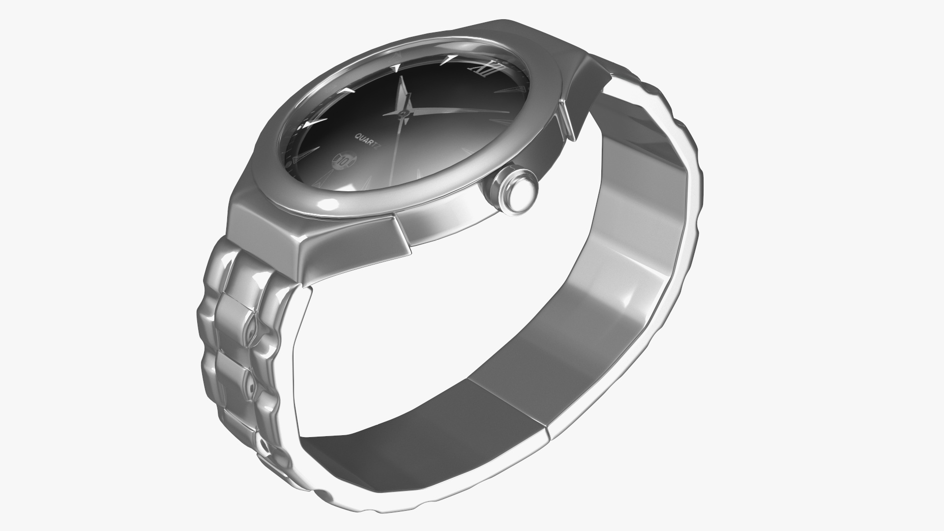Watch Display Box with Watch Set 3D