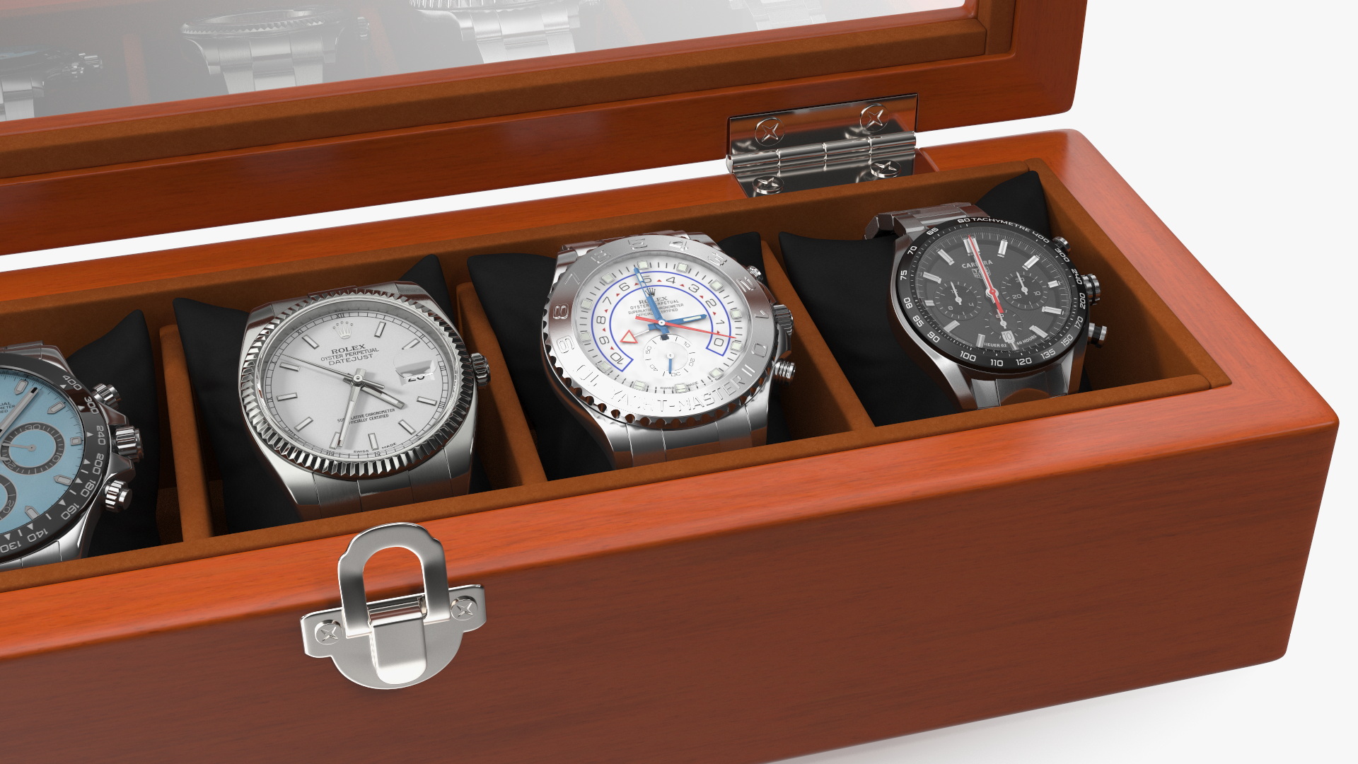 Watch Display Box with Watch Set 3D