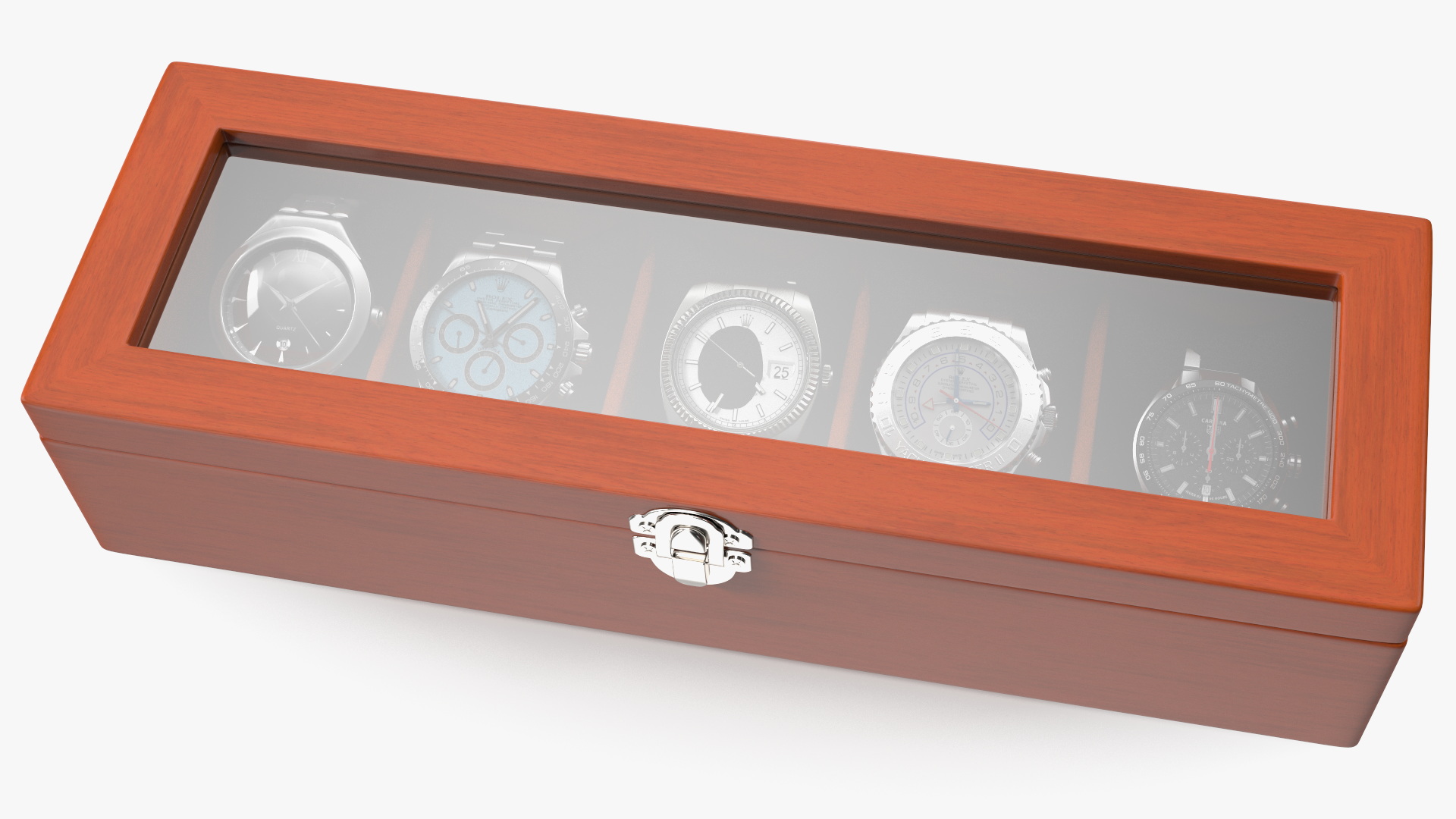 Watch Display Box with Watch Set 3D