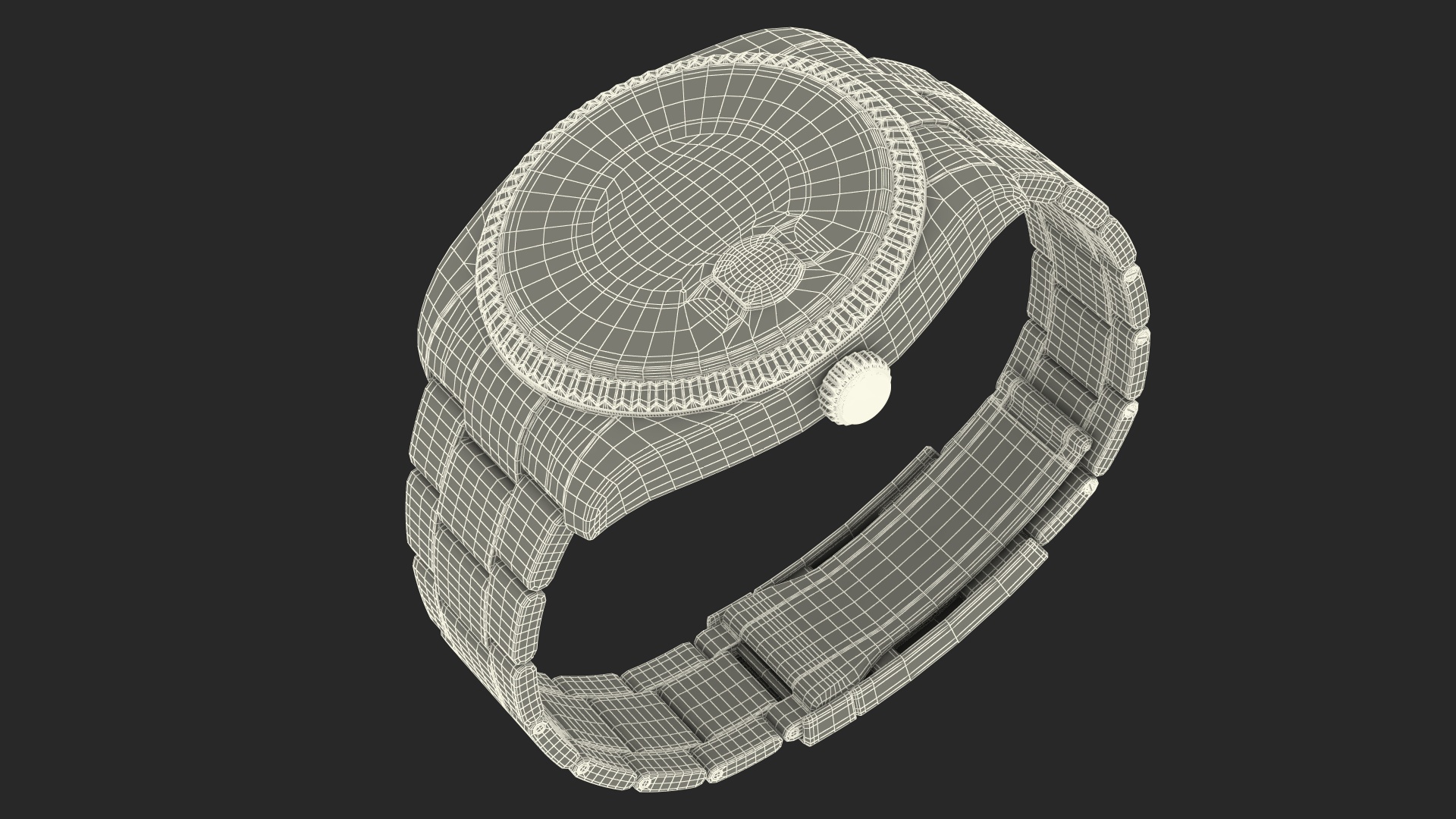 Watch Display Box with Watch Set 3D