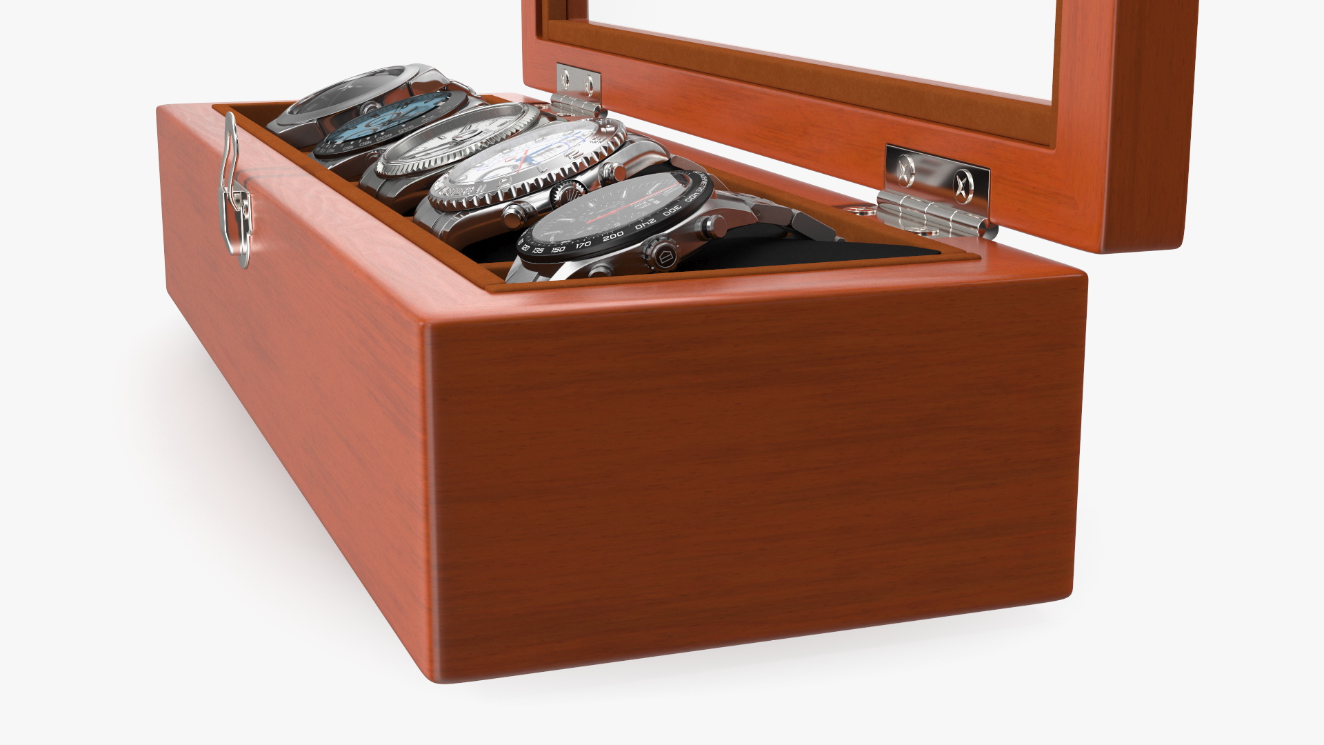 Watch Display Box with Watch Set 3D