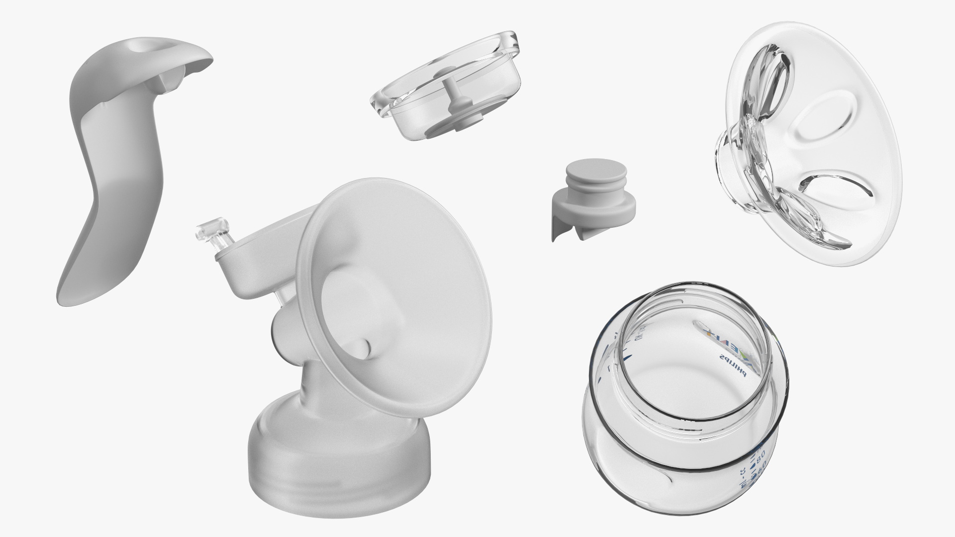 3D Philips Avent Manual Breast Pump and Baby Bottle model