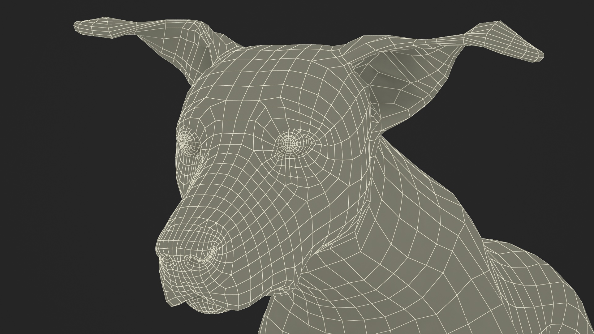 3D Running Spotted Dalmatian Dog Fur model