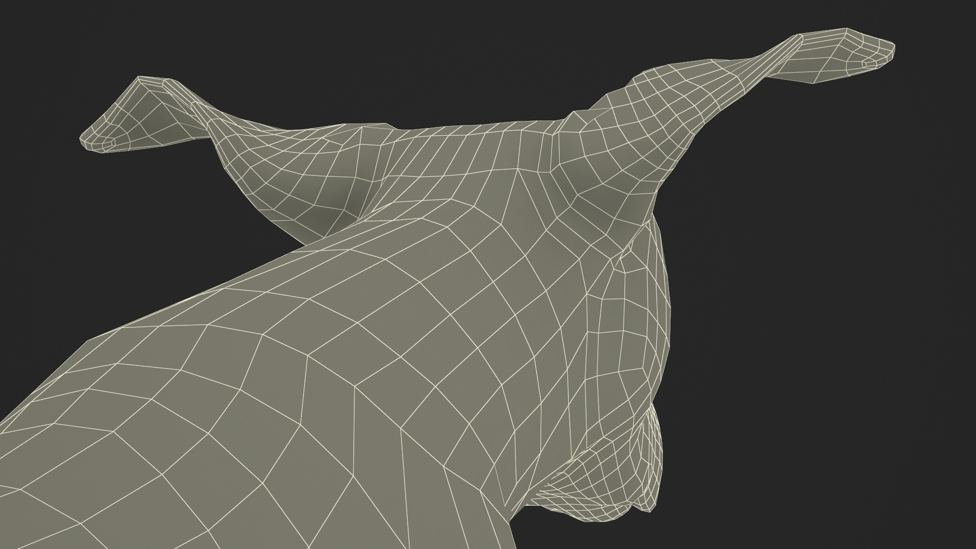3D Running Spotted Dalmatian Dog Fur model