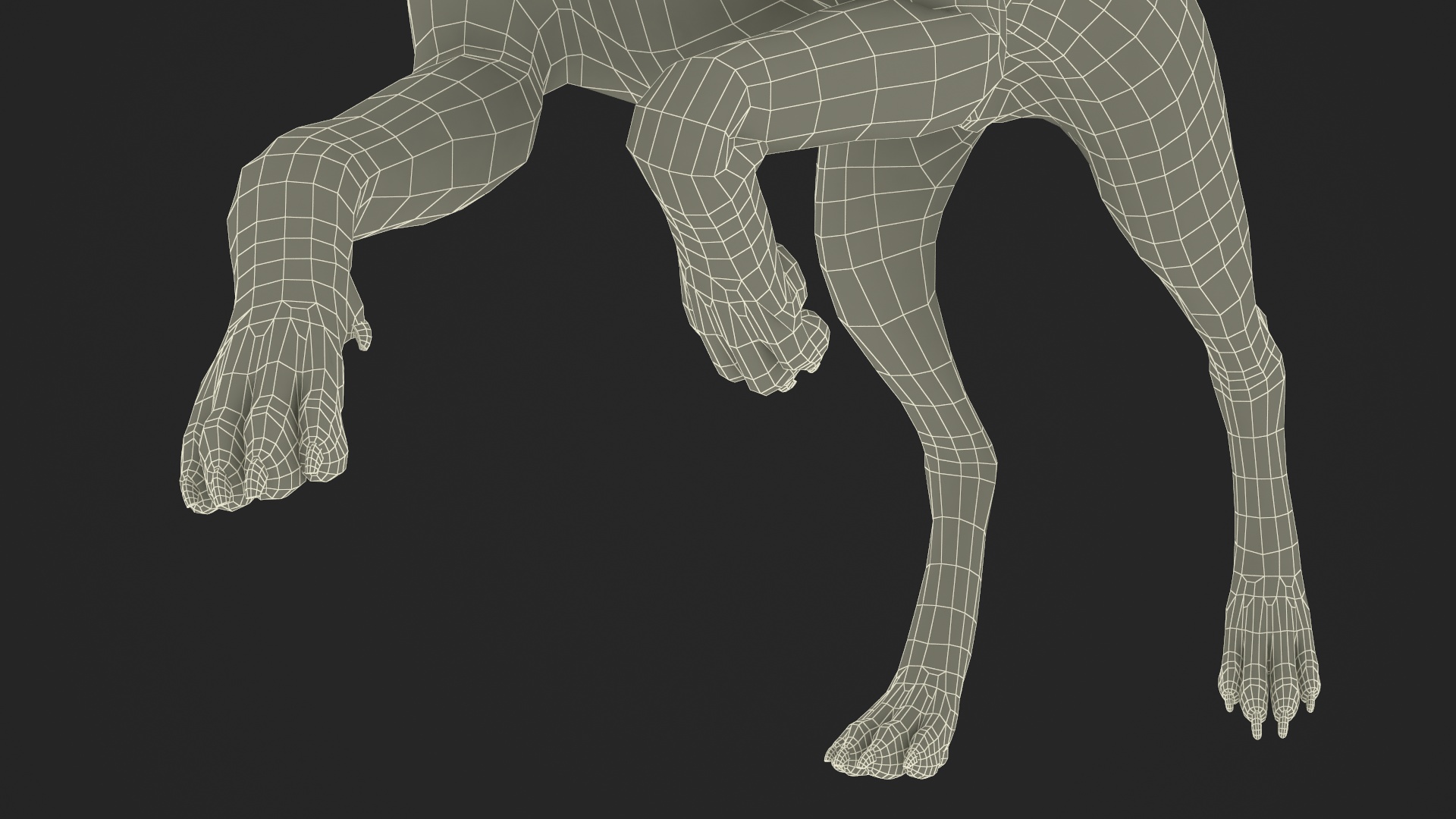 3D Running Spotted Dalmatian Dog Fur model