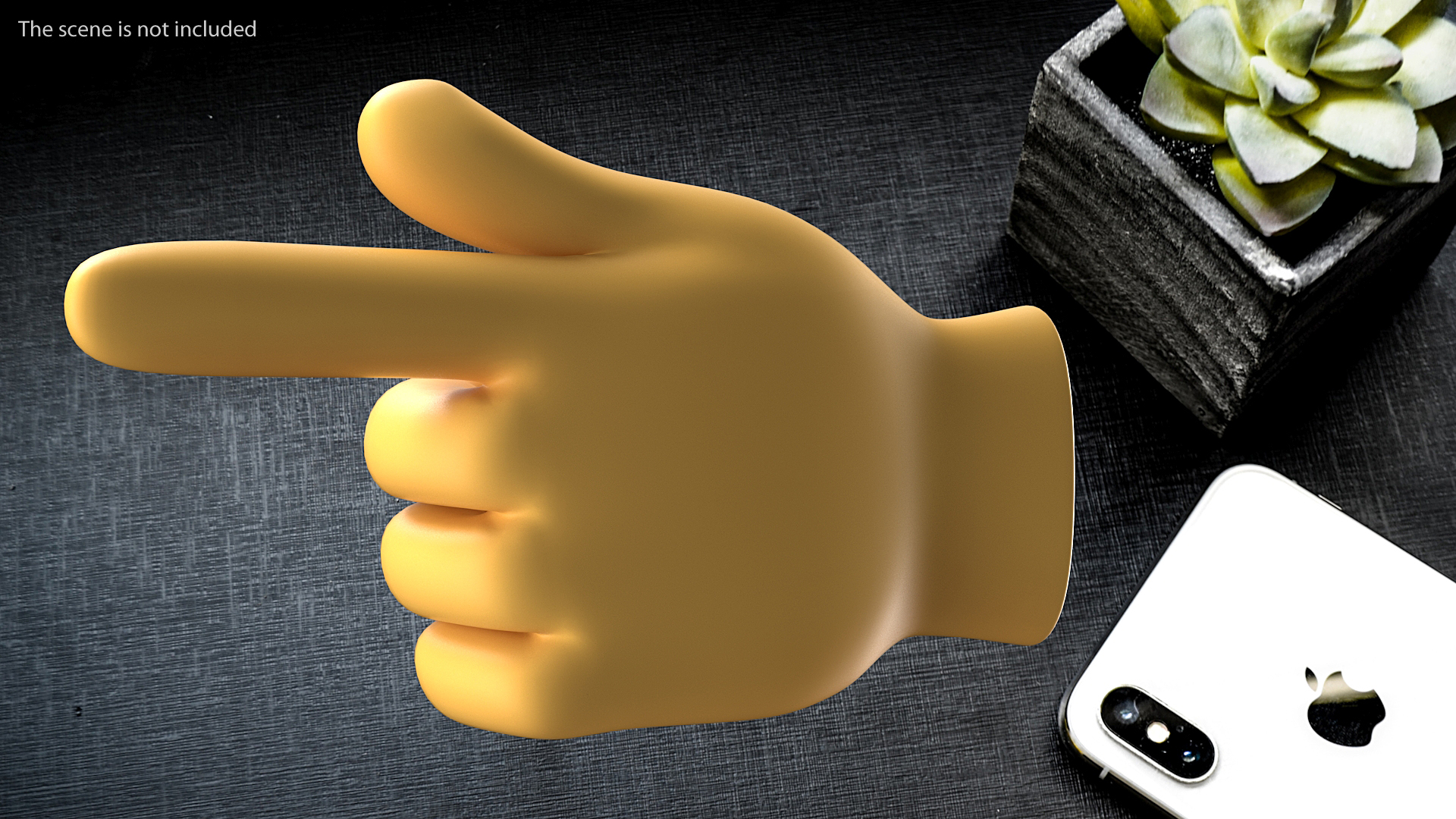 Backhand Index Pointing Left Emoji 3D model