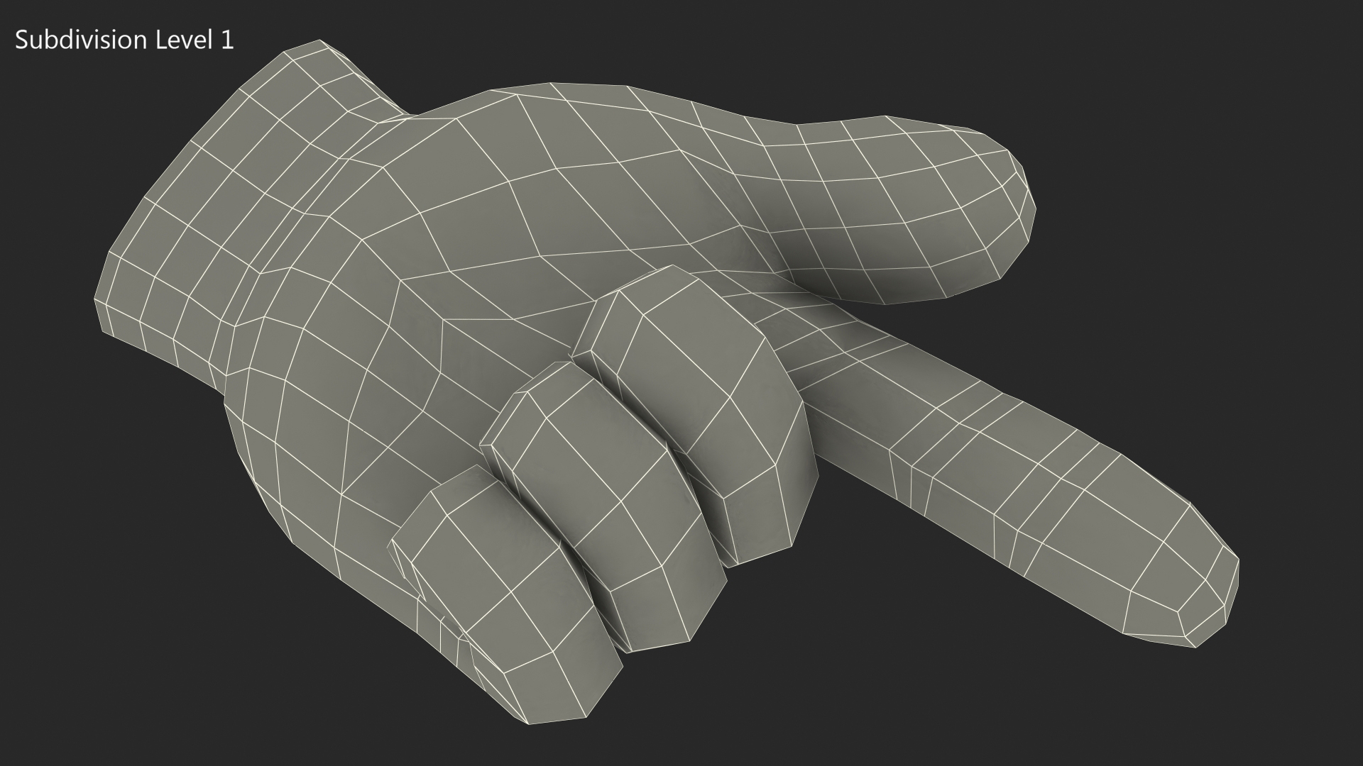 Backhand Index Pointing Left Emoji 3D model