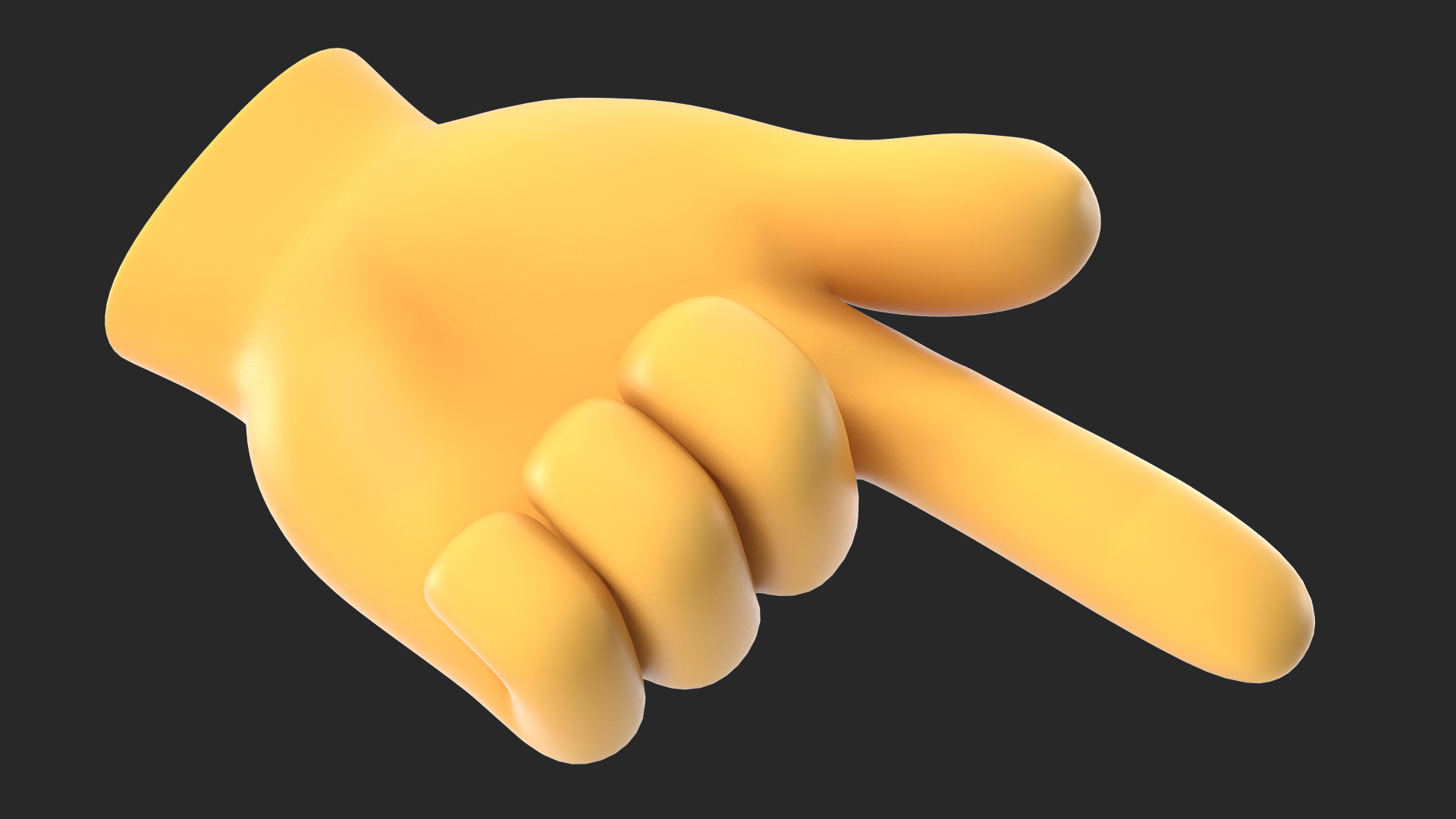 Backhand Index Pointing Left Emoji 3D model