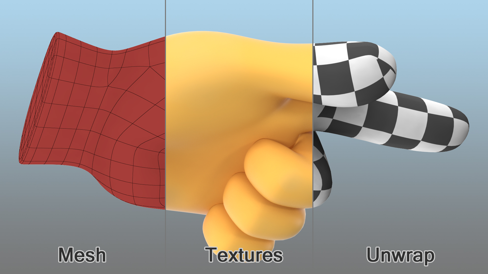 Backhand Index Pointing Left Emoji 3D model