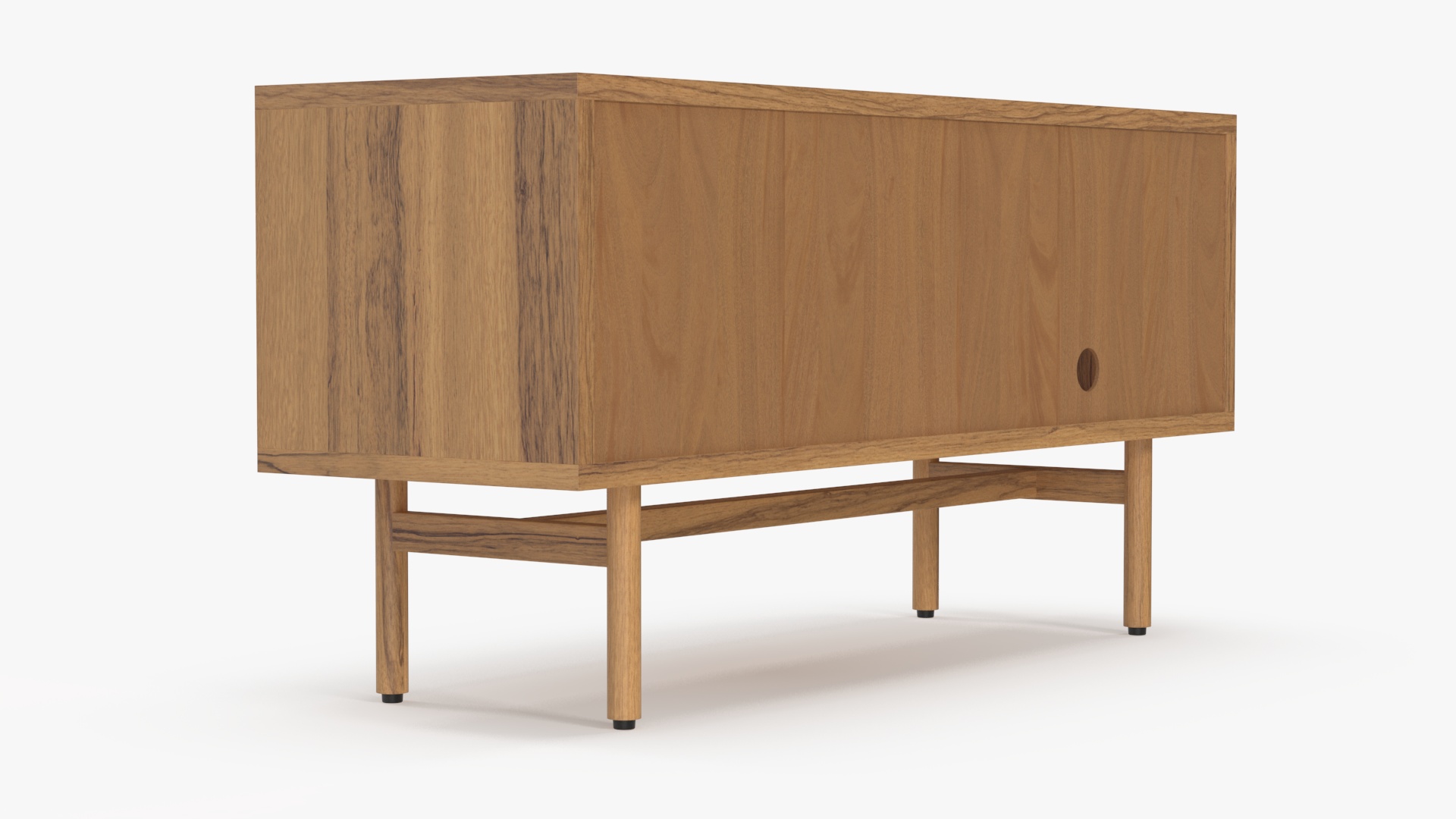 3D model Wooden Media Console Sideboard