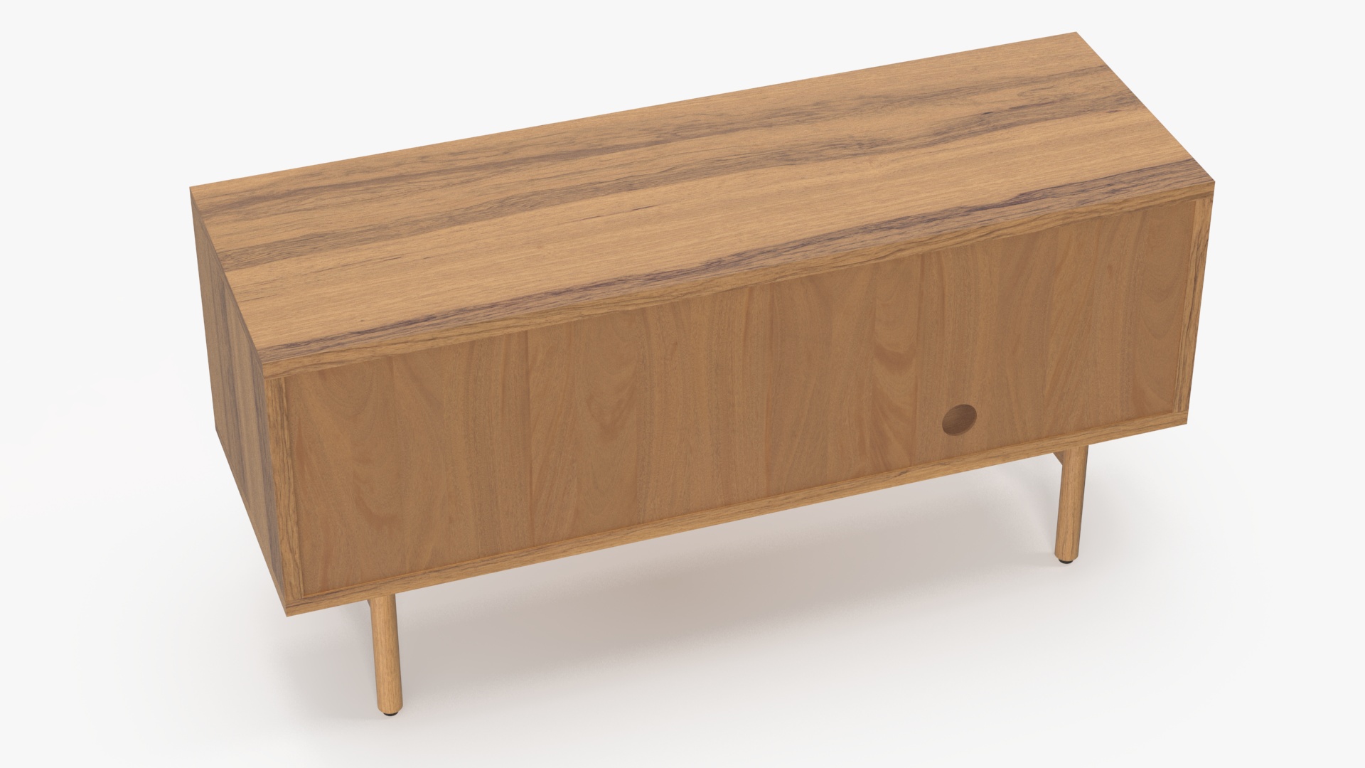 3D model Wooden Media Console Sideboard