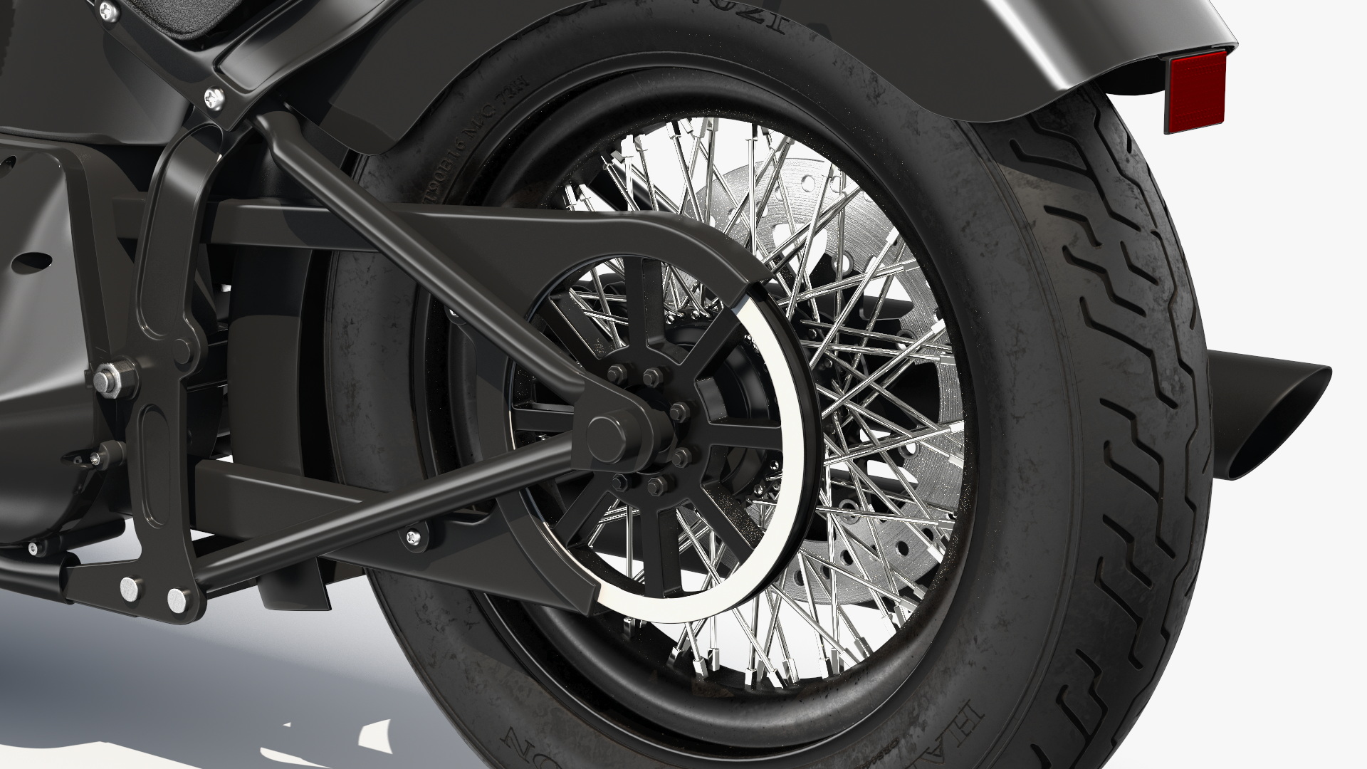 Cruiser Motorcycle Harley Davidson Softail Slim Rigged 3D model