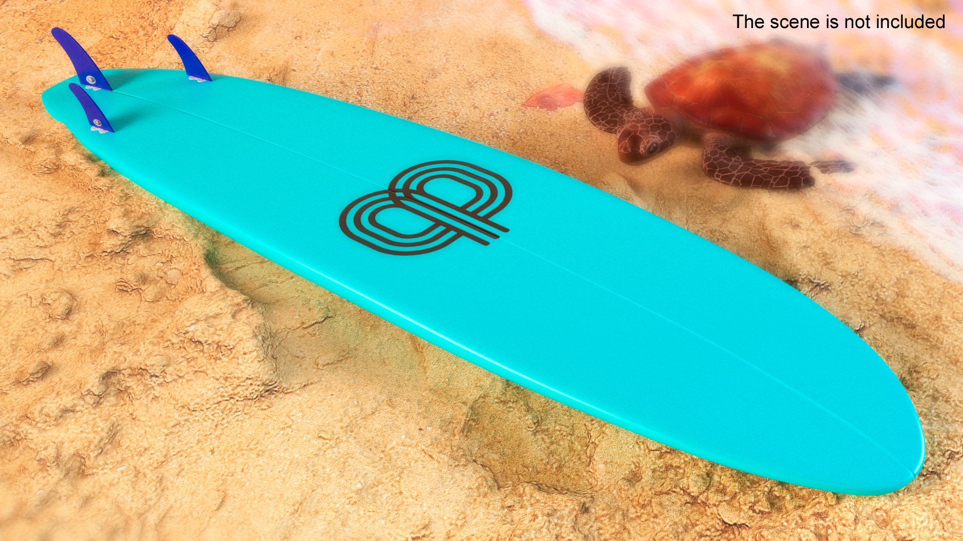 3D Ultimate Longboard Surfboard model