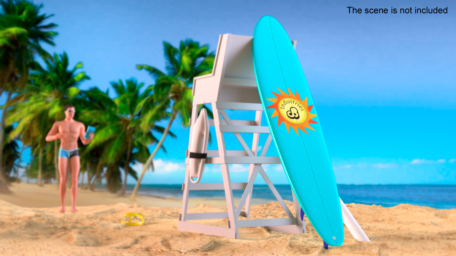 3D Ultimate Longboard Surfboard model