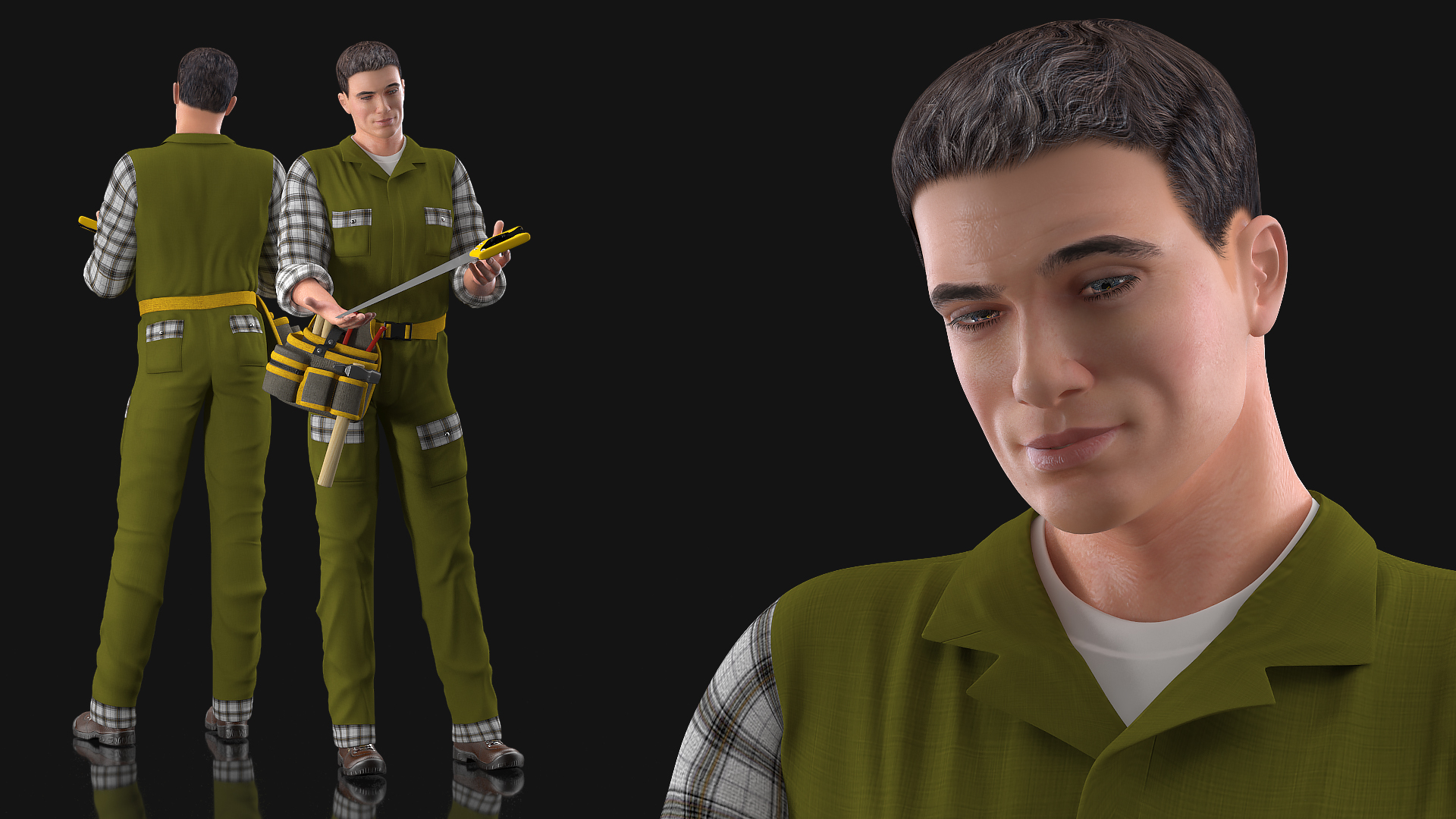 3D model Woodworker