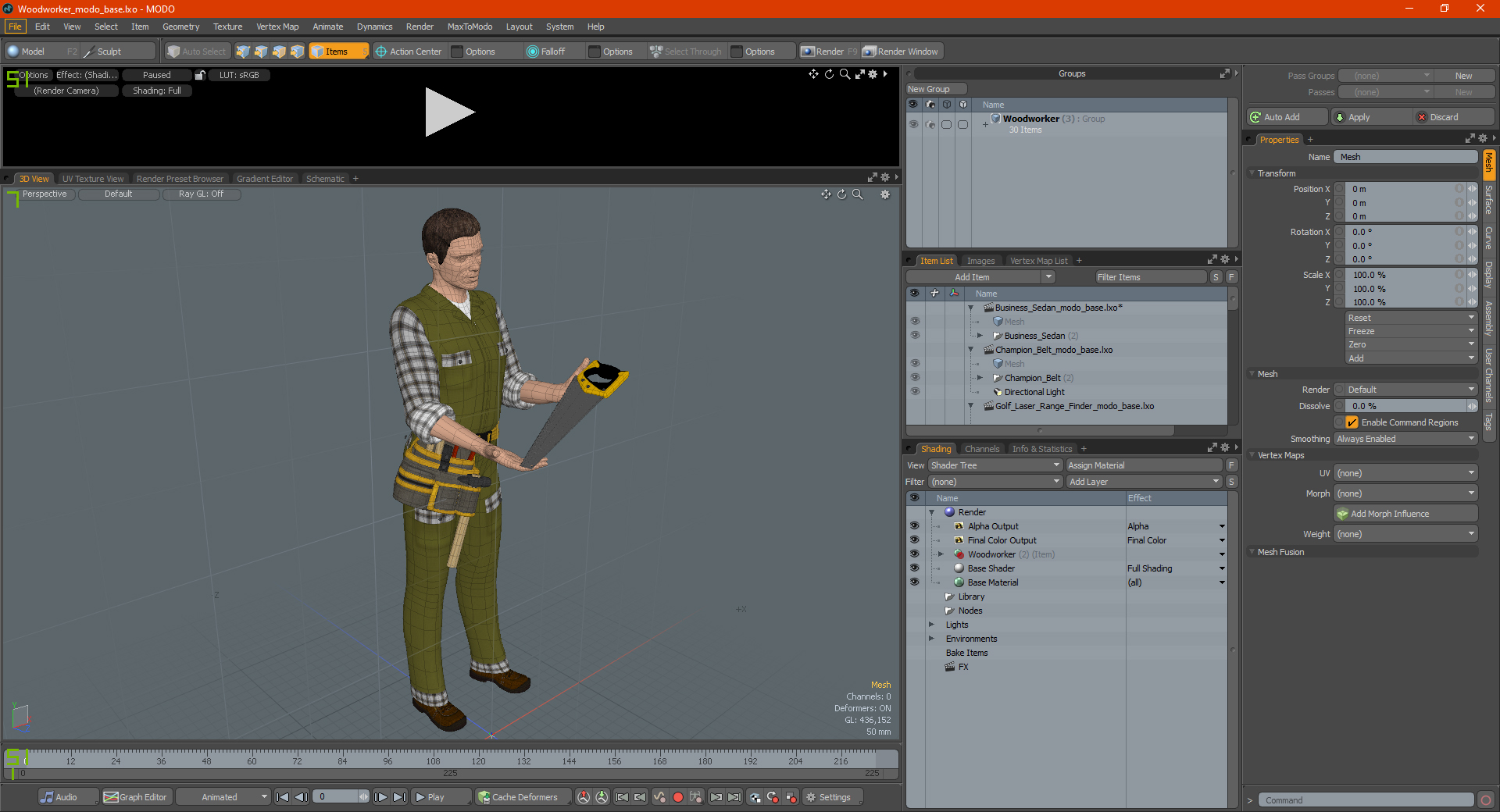 3D model Woodworker