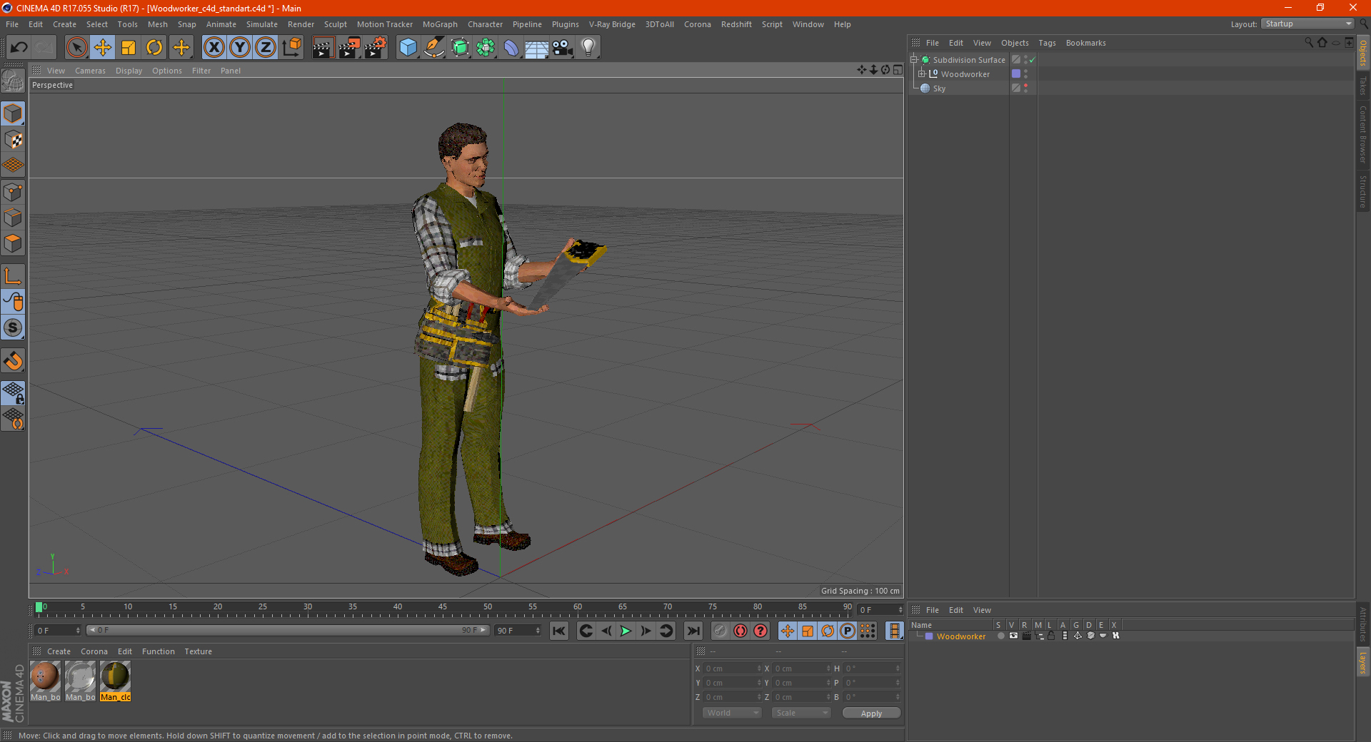 3D model Woodworker