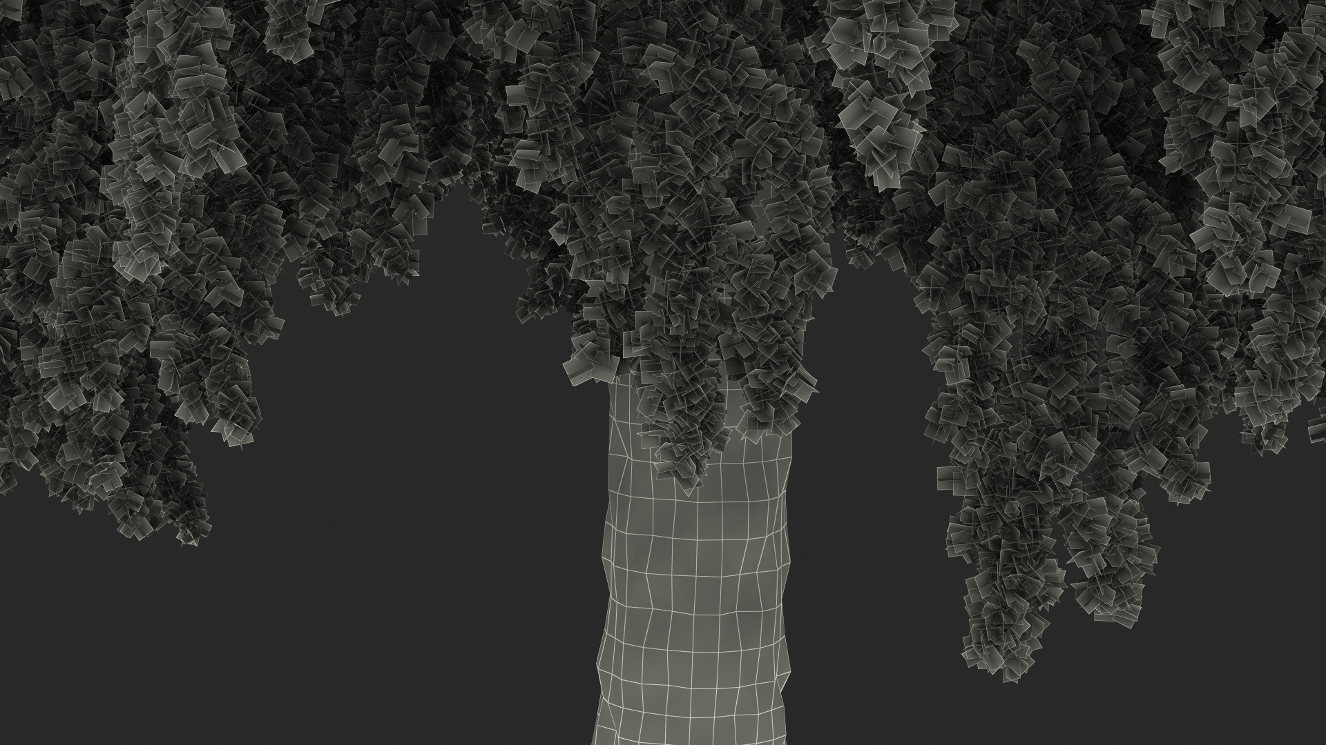 3D Tall Larch Tree Green