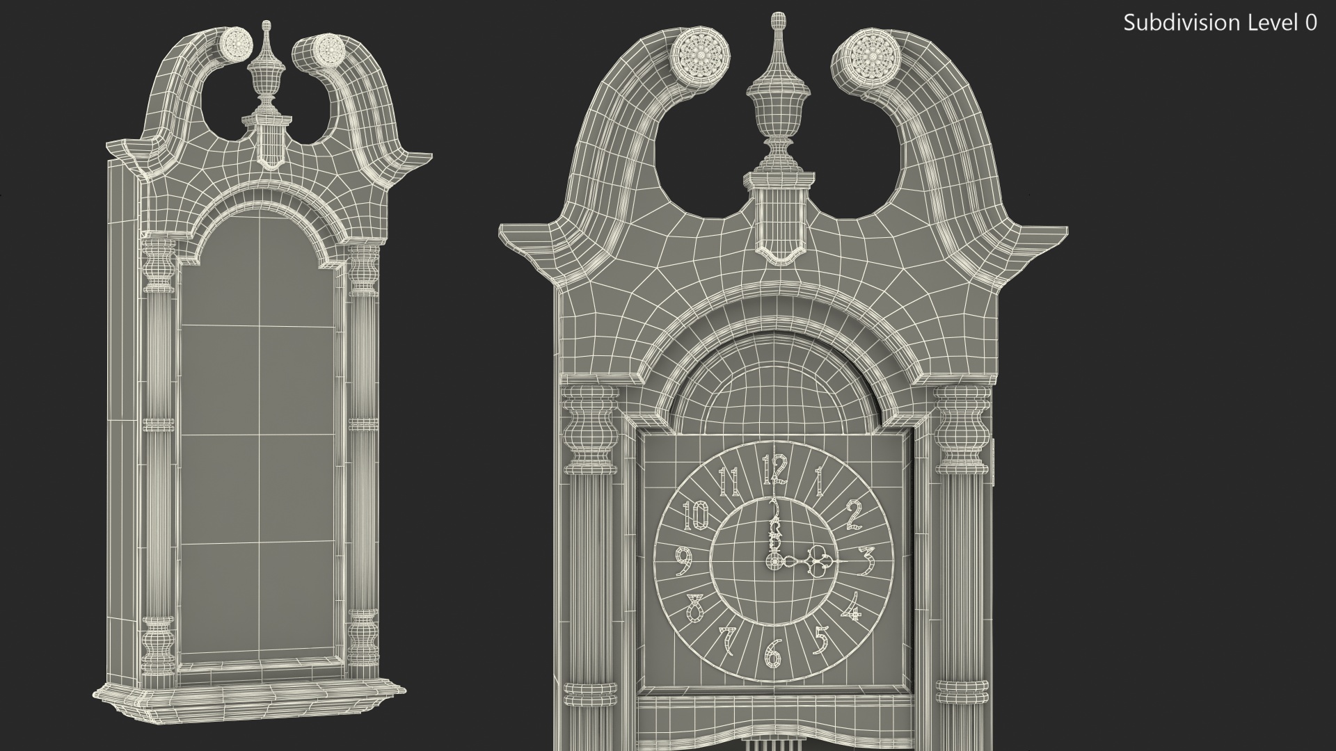 Vintage Pendulum Wall Clock 3D