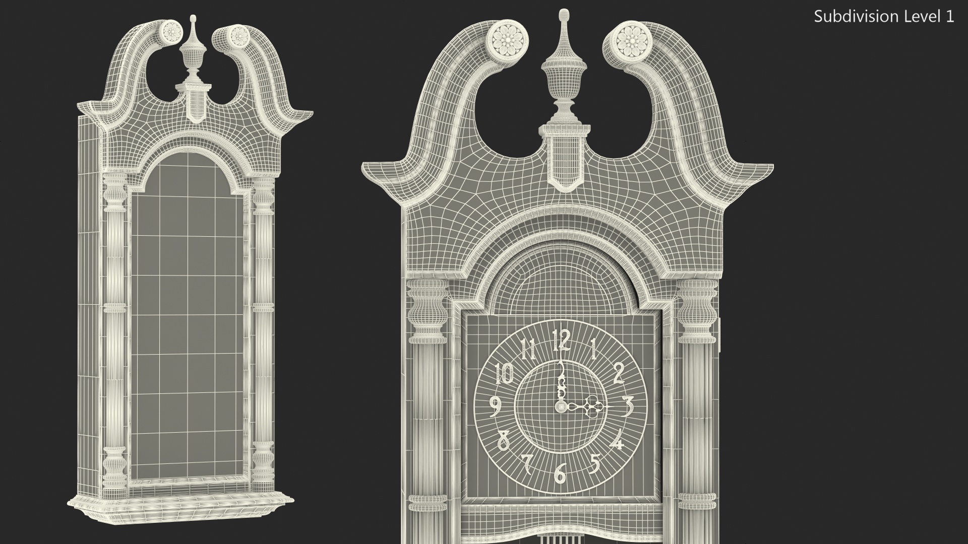 Vintage Pendulum Wall Clock 3D