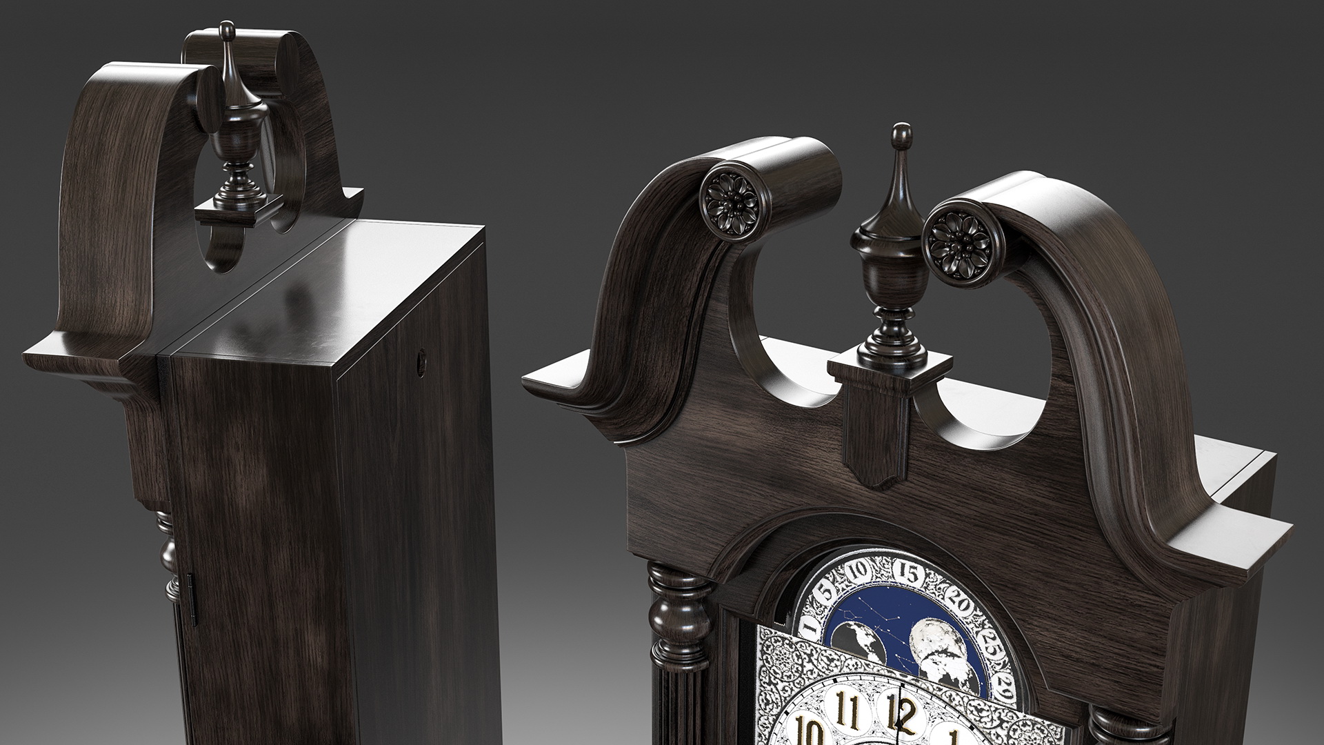 Vintage Pendulum Wall Clock 3D
