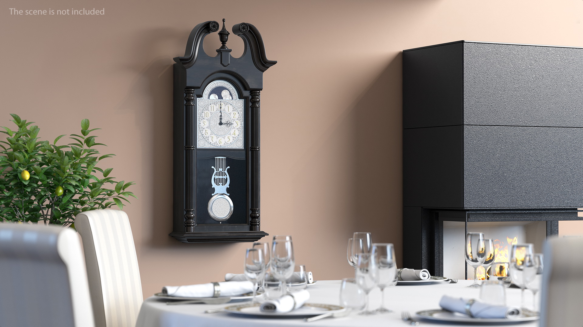 Vintage Pendulum Wall Clock 3D