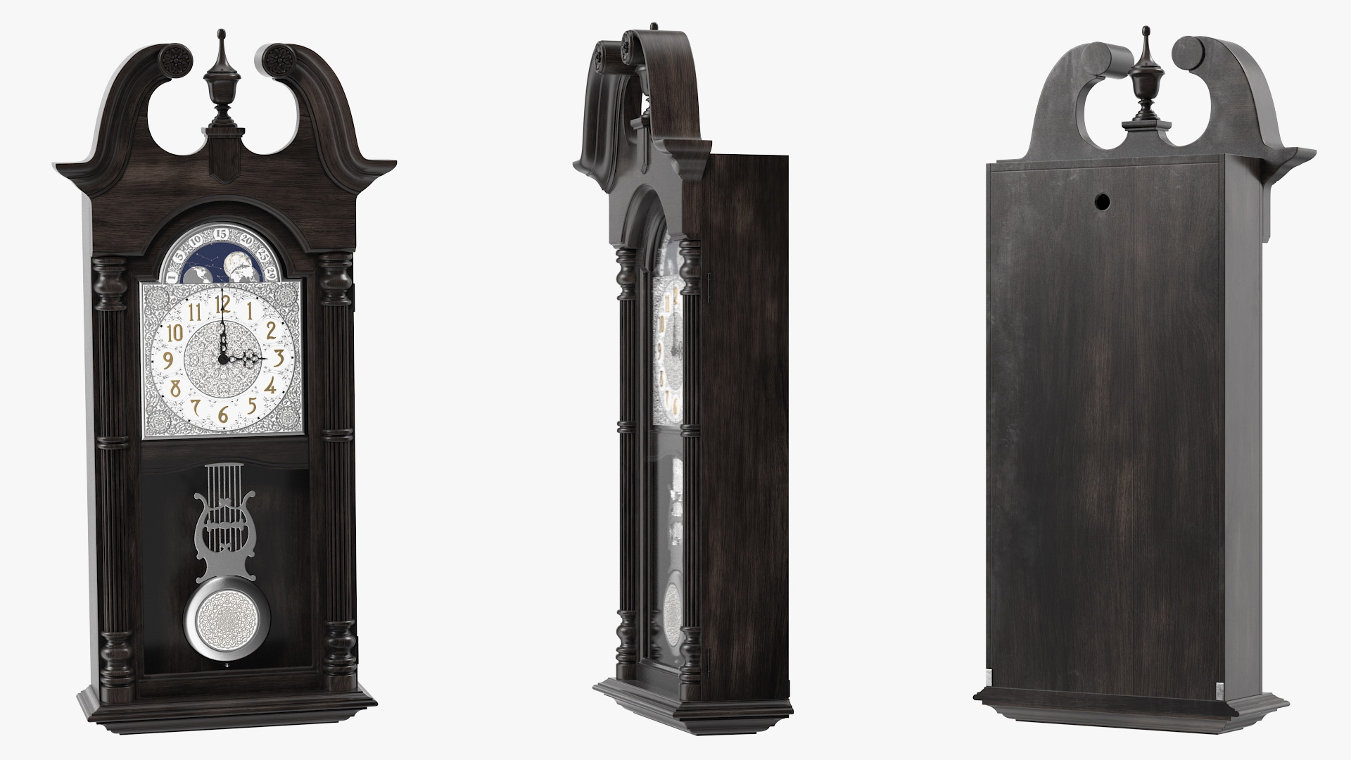 Vintage Pendulum Wall Clock 3D