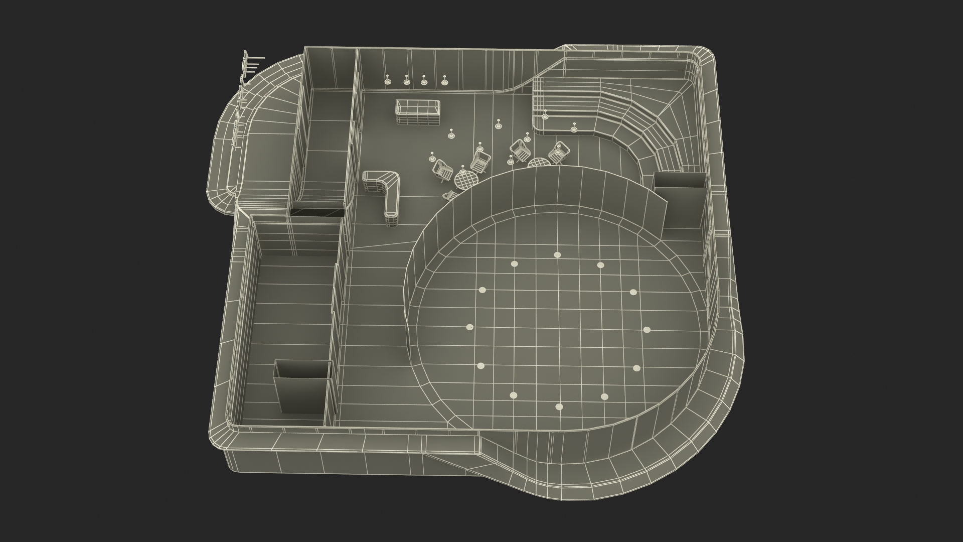 3D model Autonomous Drone and Air Taxi Port with Drone
