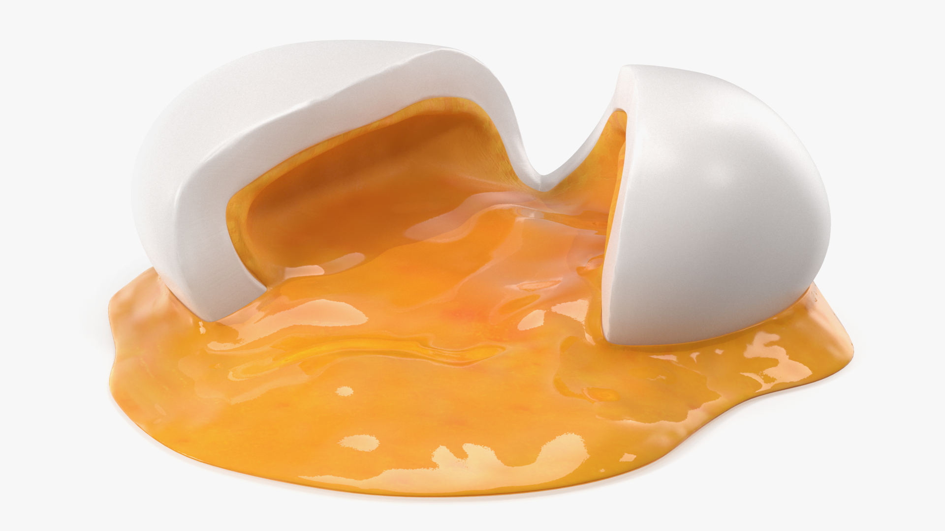 3D Jammy Egg with Spilling Yolk model
