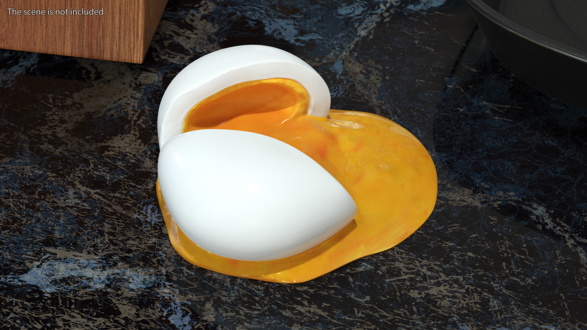 3D Jammy Egg with Spilling Yolk model