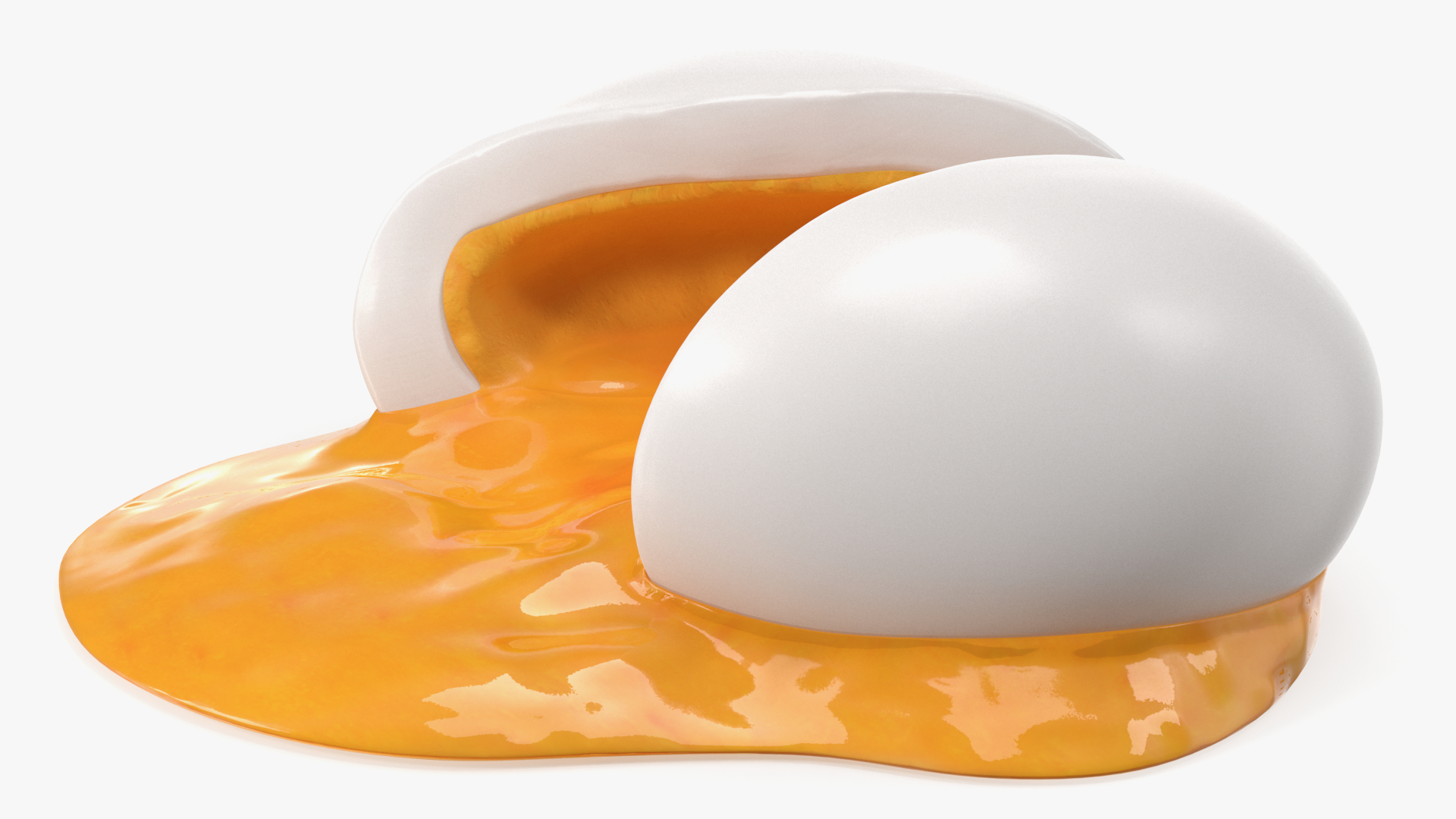 3D Jammy Egg with Spilling Yolk model